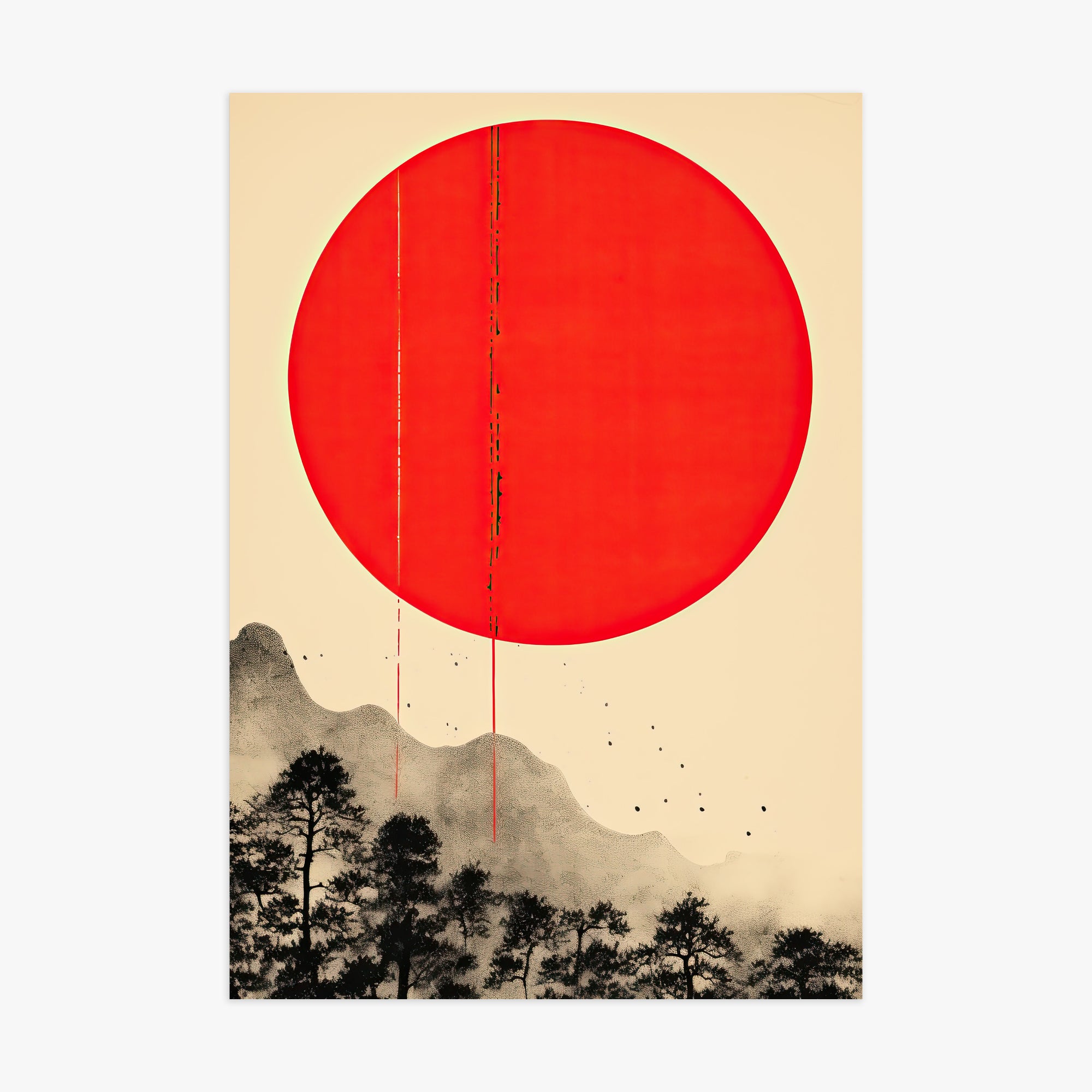 Scarlet Solitude, 70x100cm Poster Unframed