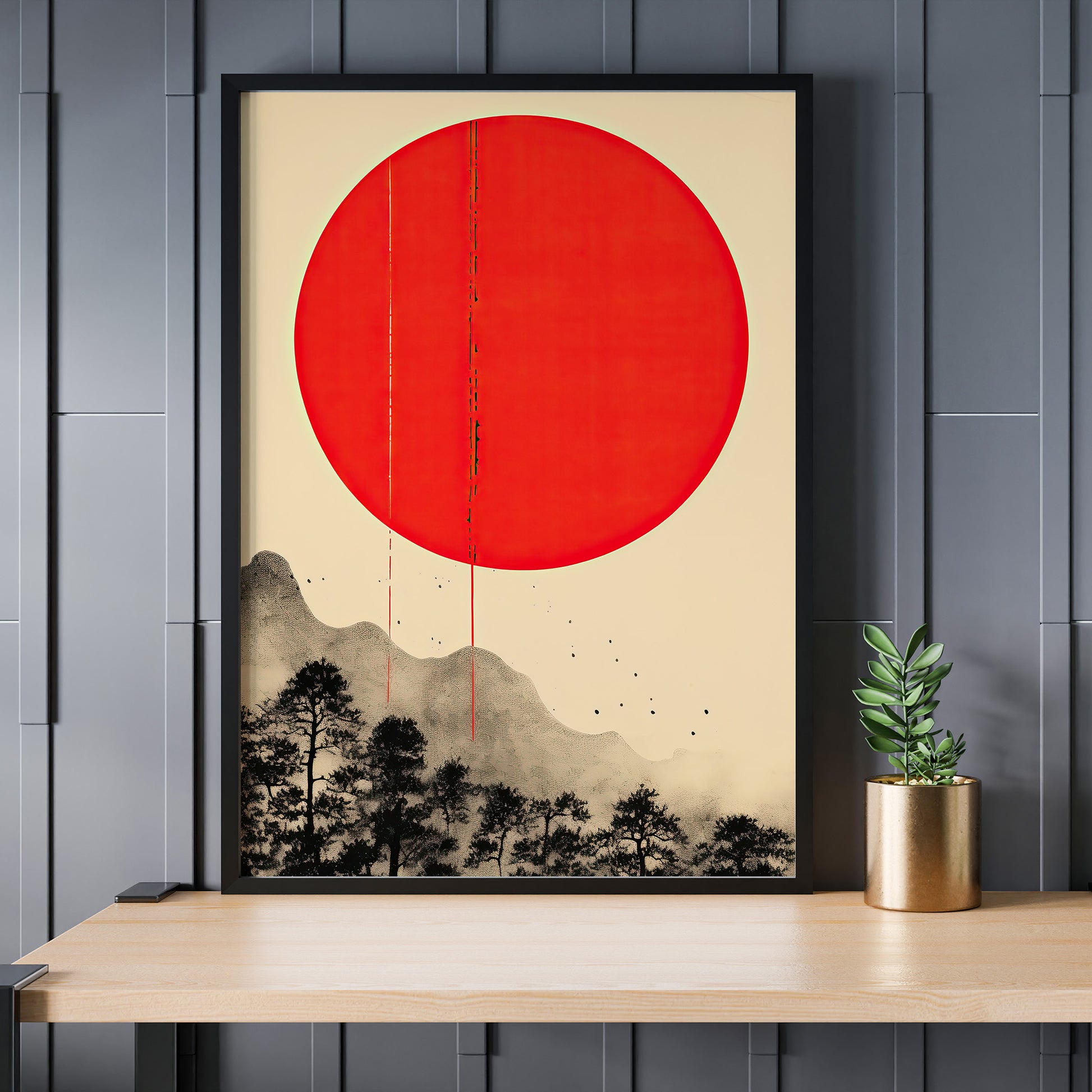 Design Concept No. 24 for Scarlet Solitude Modern Poster Art