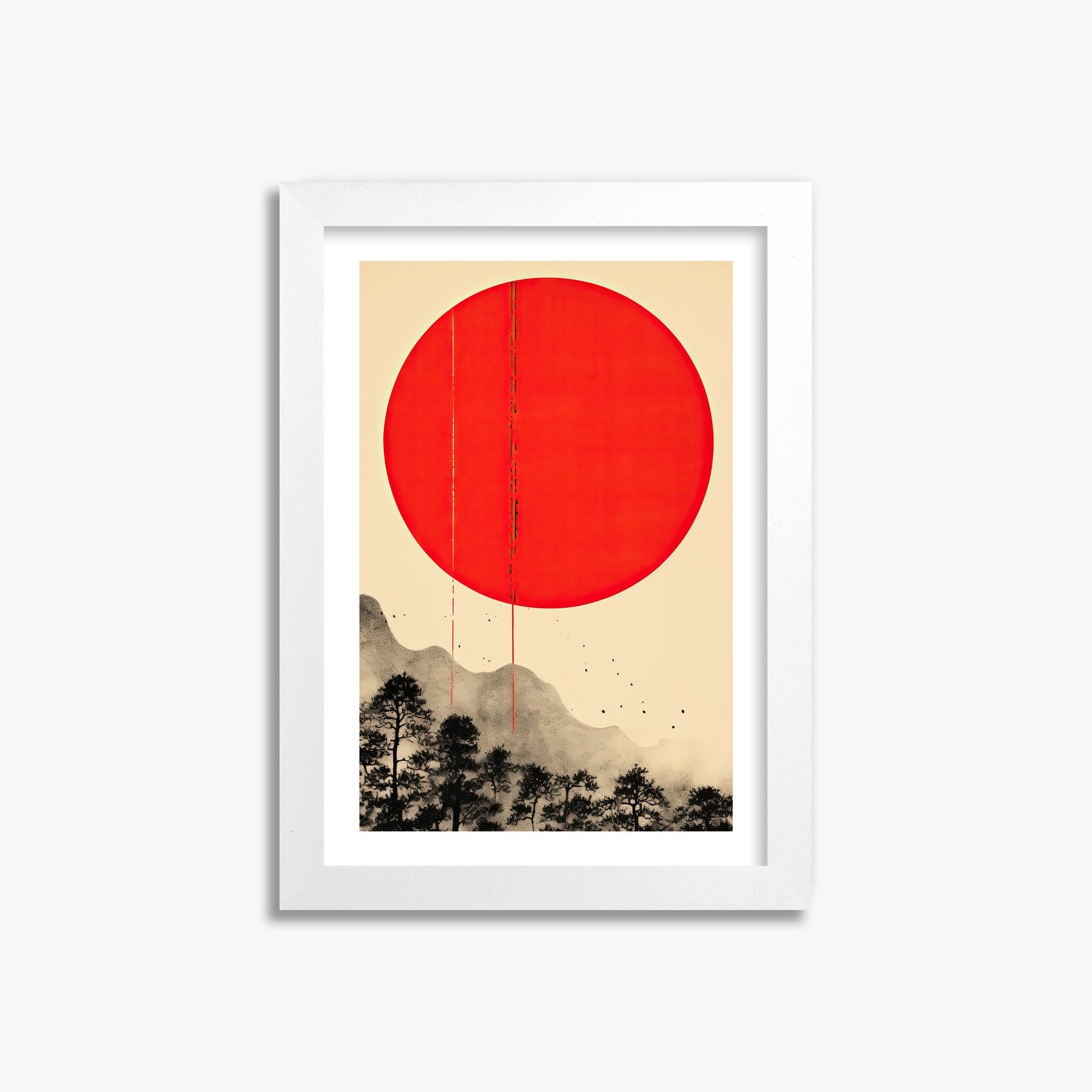 Scarlet Solitude, 21x30cm Whitek Framed Art Reproduction