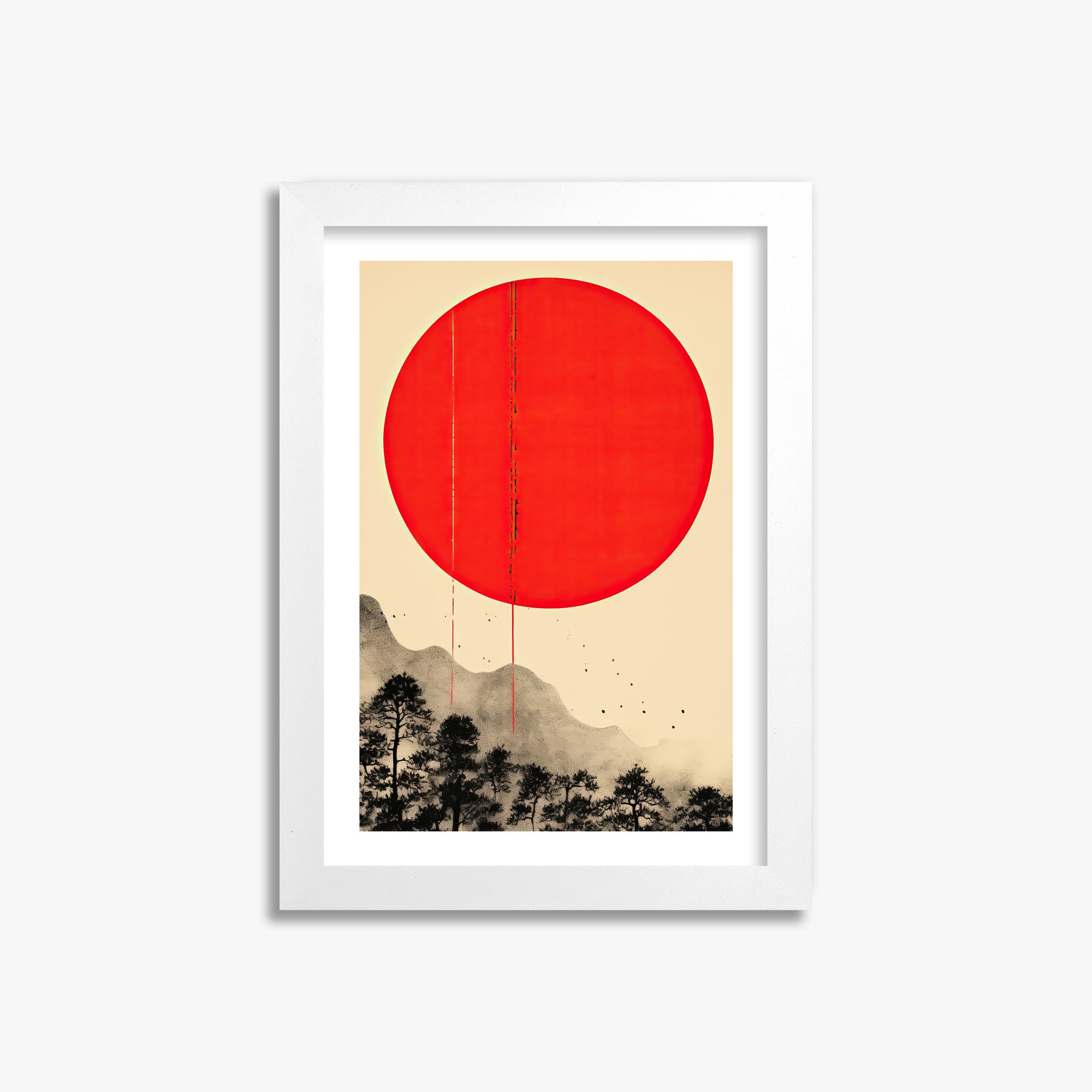 Scarlet Solitude, 21x30cm Whitek Framed Art Reproduction
