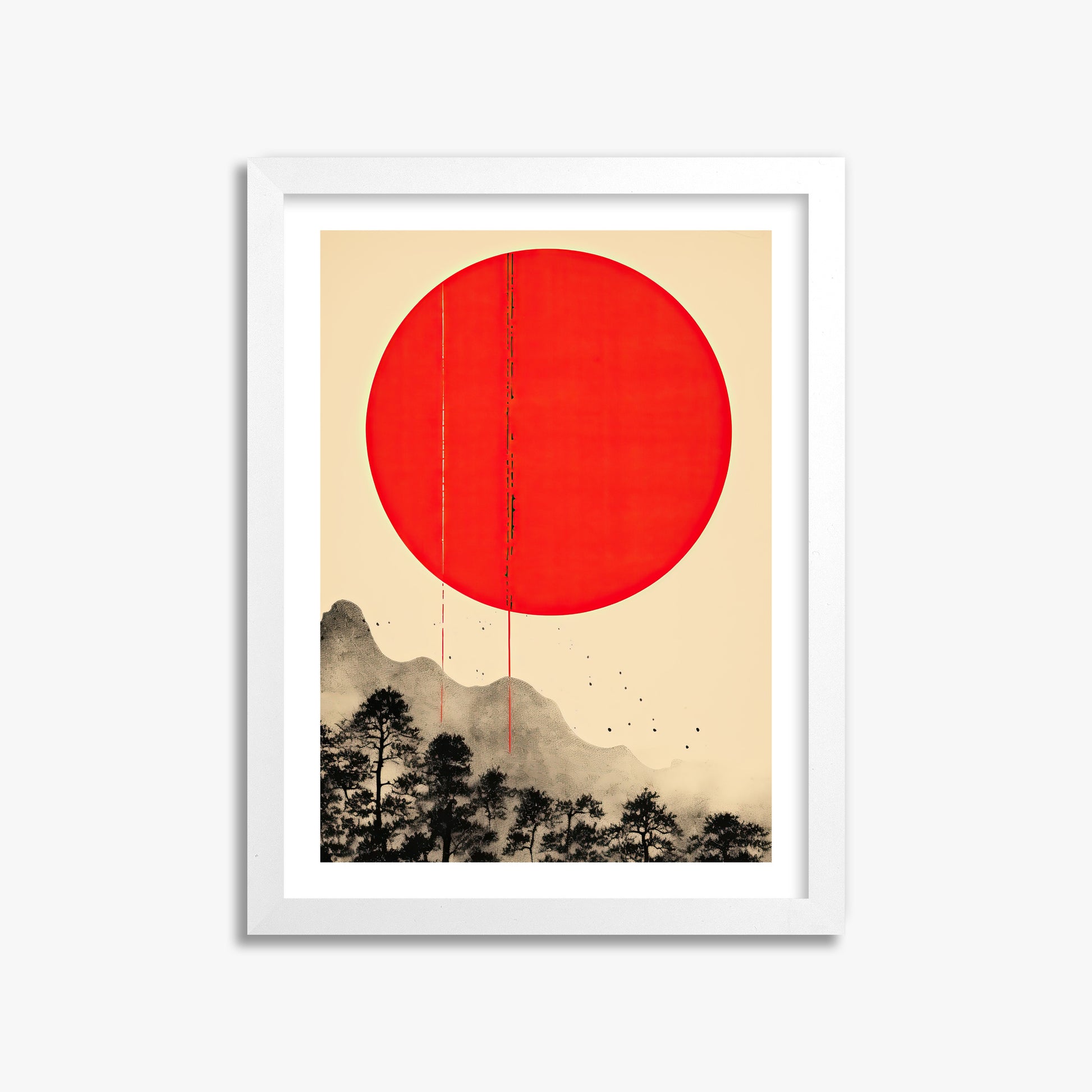Scarlet Solitude, 30x40cm Whitek Framed Art Reproduction