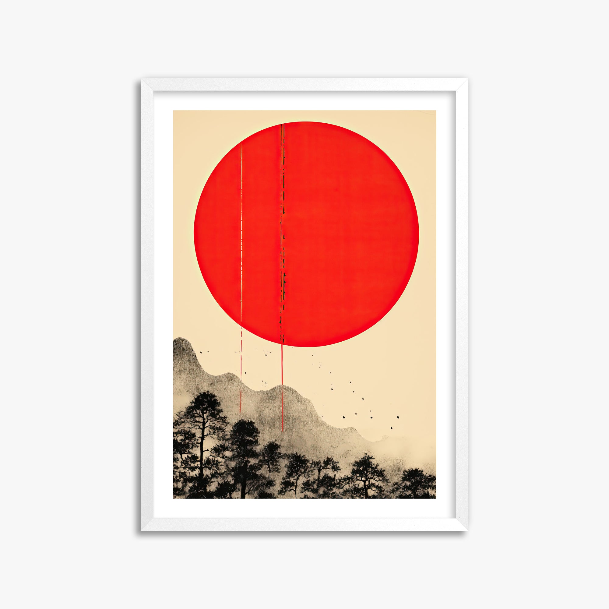 Scarlet Solitude, 50x70cm Whitek Framed Art Reproduction