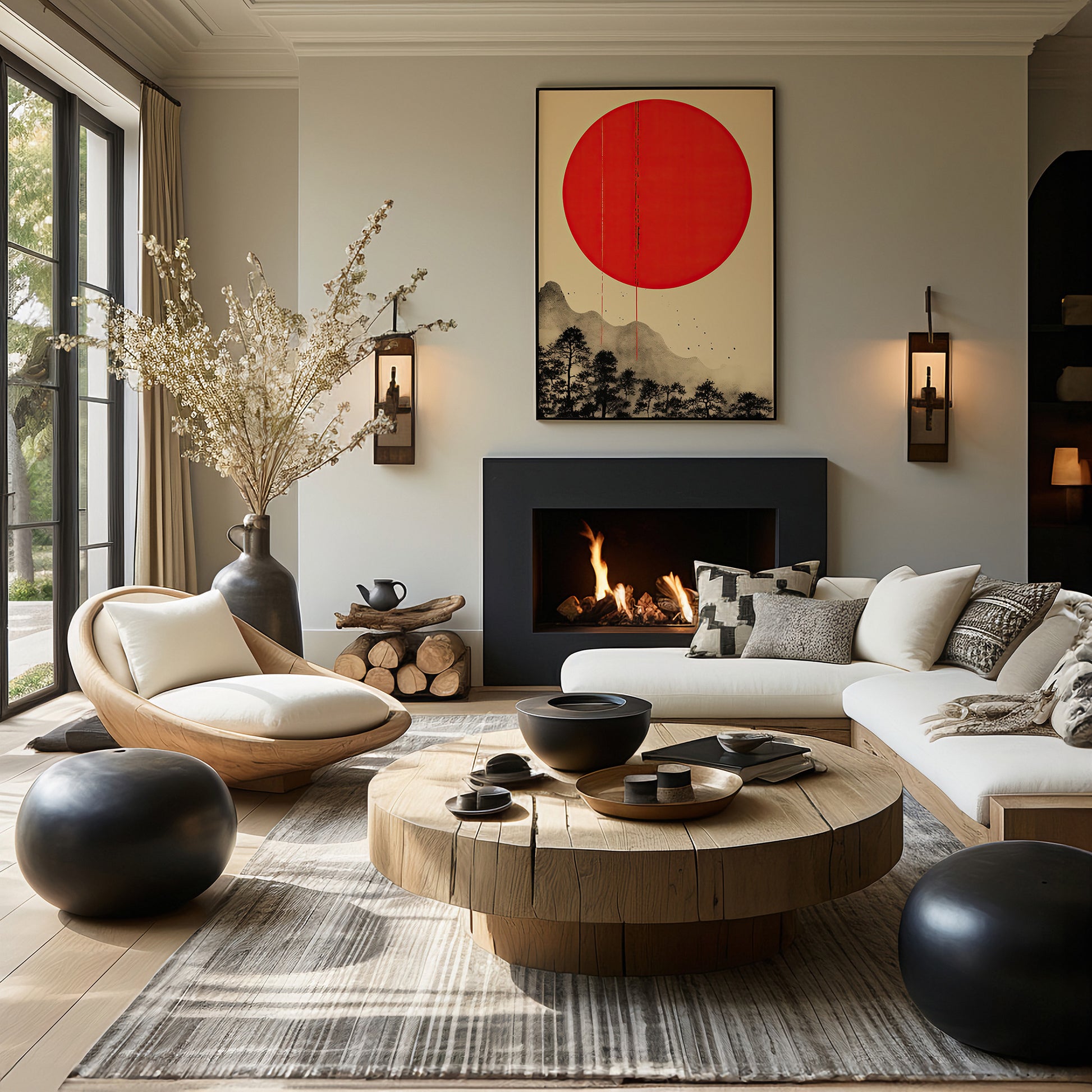 Design Concept No. 39 for Scarlet Solitude Modern Poster Art