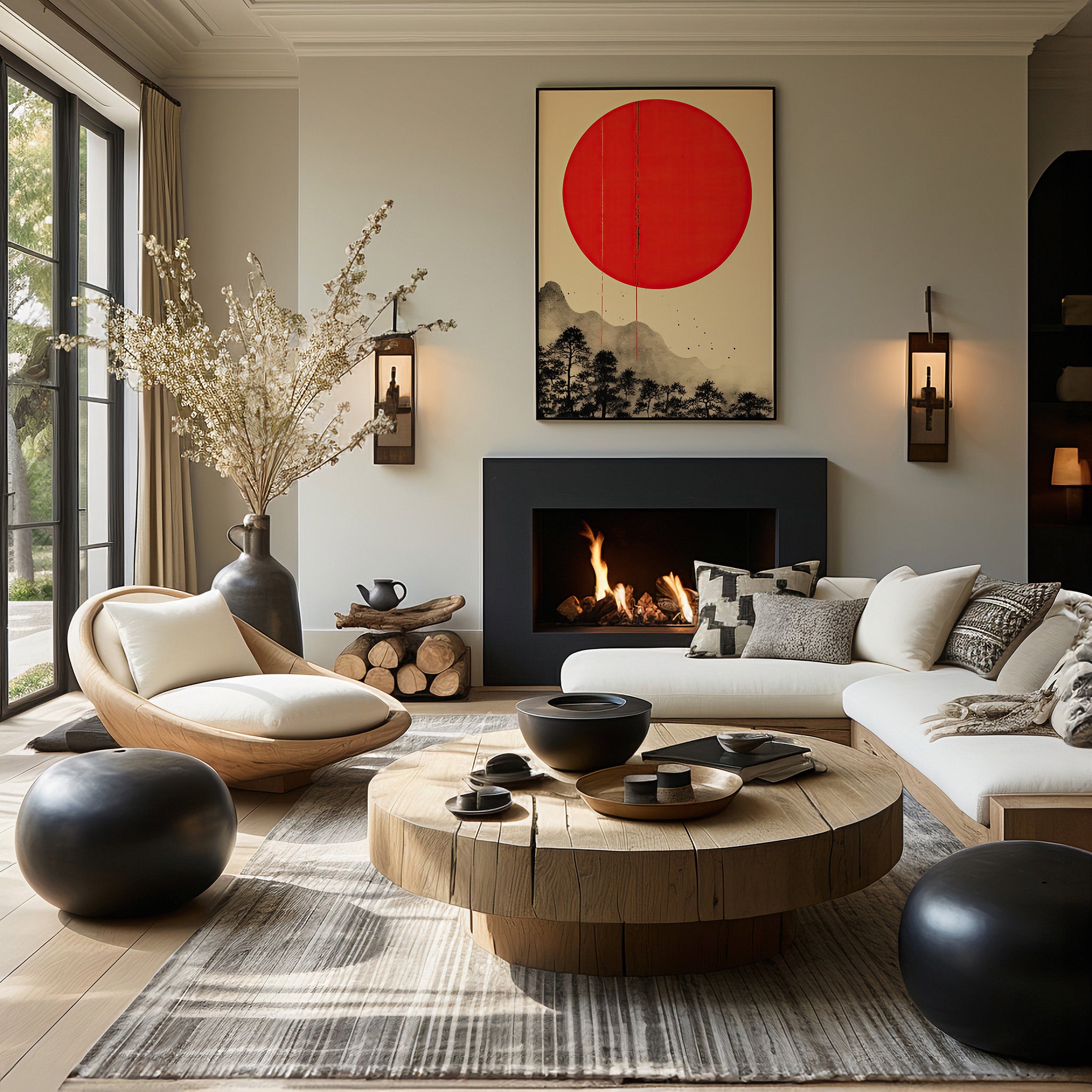 Design Concept No. 39 for Scarlet Solitude Modern Poster Art