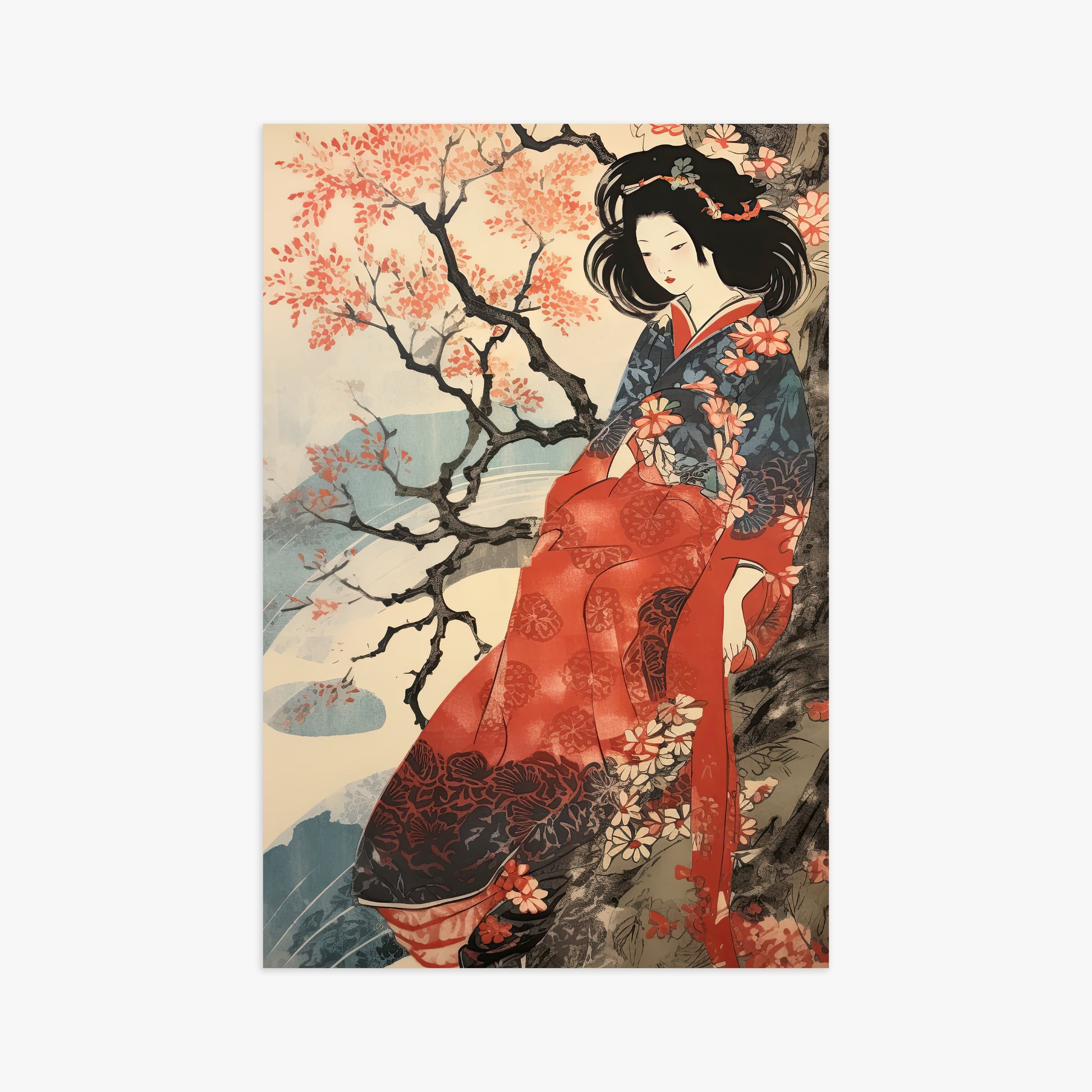 Cherry Blossom Serenity, 61x91cm Poster Unframed