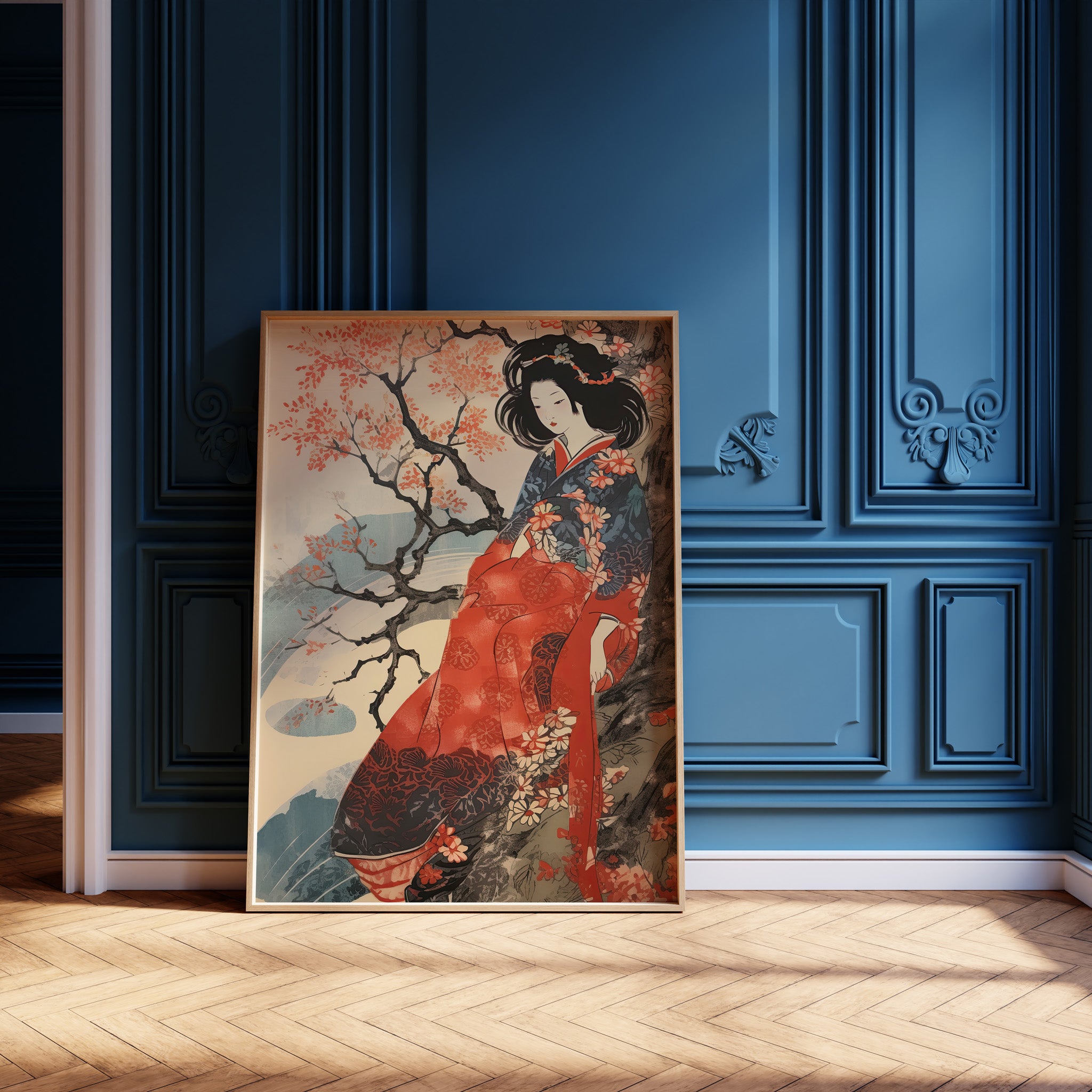 Design Concept No. 12 for Cherry Blossom Serenity Modern Poster Art