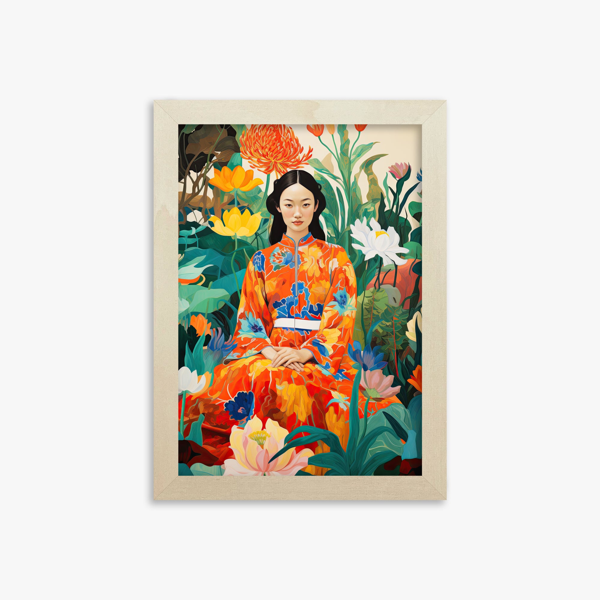 Garden Muse, 21x30cm Framed Poster With Lime Wood Frame