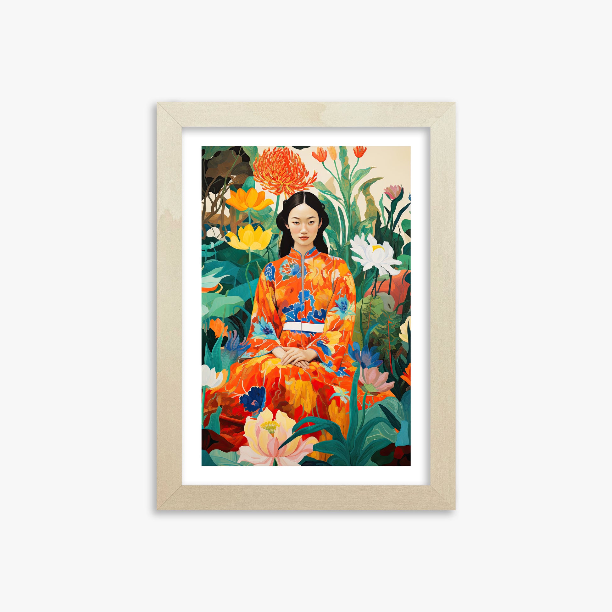 Garden Muse, 21x30cm Framed Poster With Lime Wood Frame