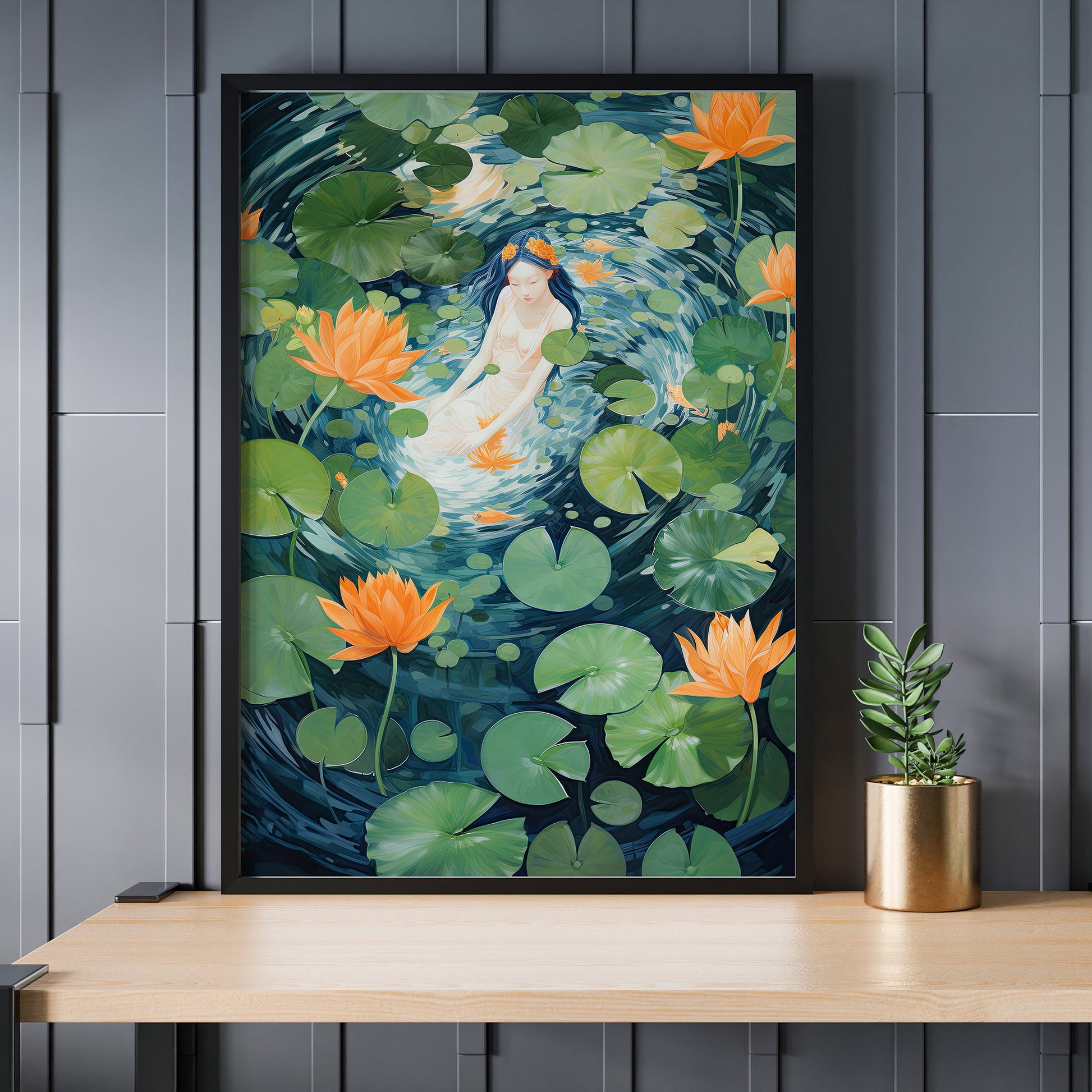 Design Concept No. 24 for Lotus Dream Modern Poster Art