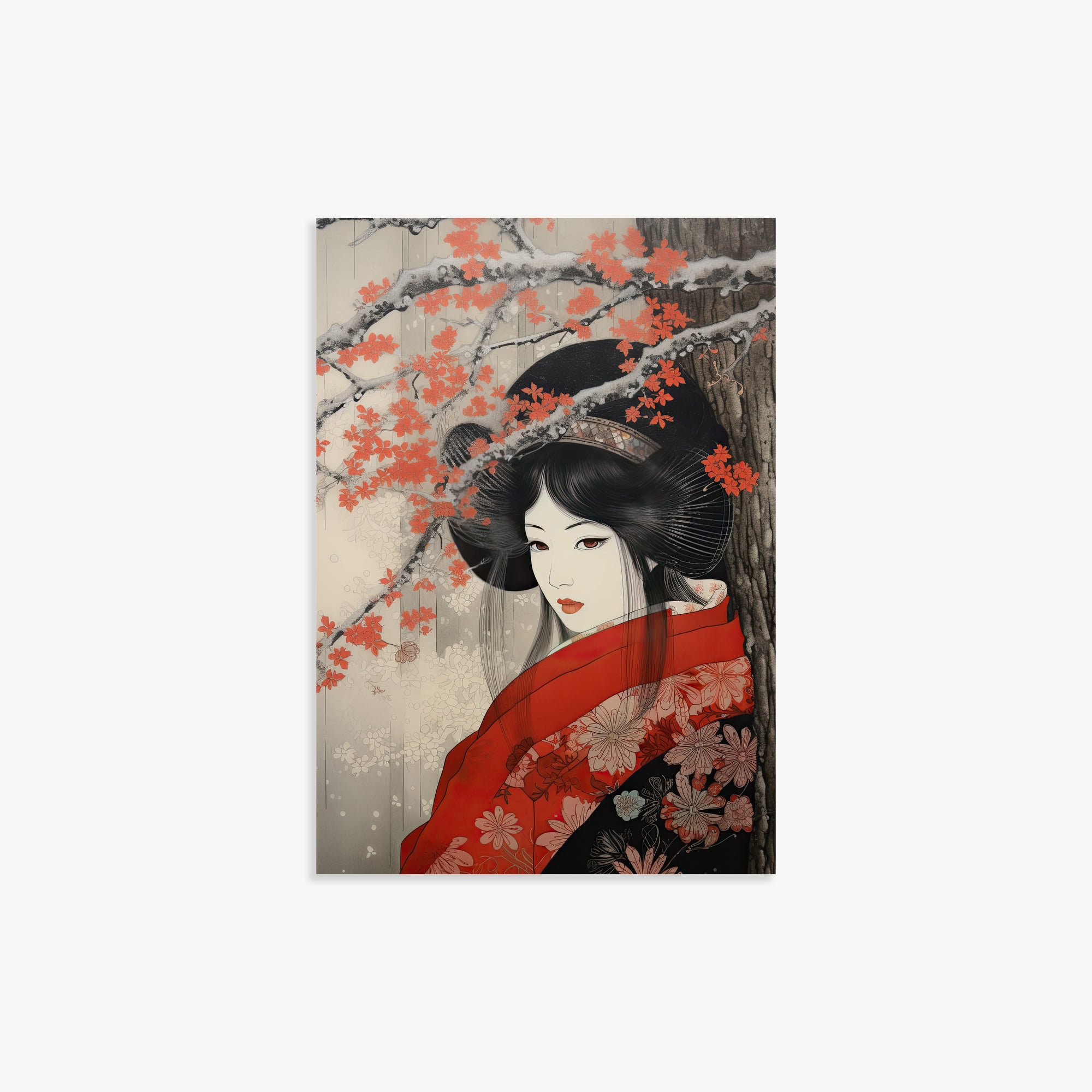 Blossom Geisha Elegance, 21x30cm Poster Unframed
