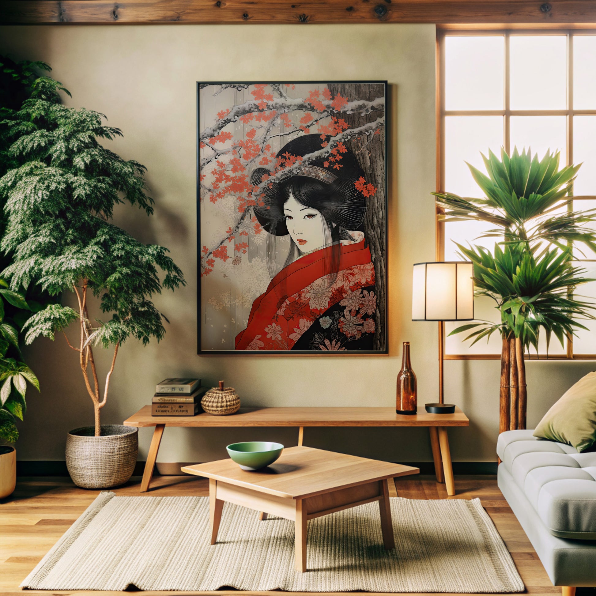 Design Concept No. 32 for Blossom Geisha Elegance Modern Poster Art