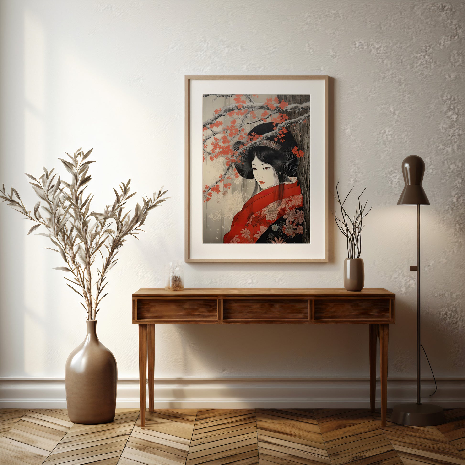 Design Concept No. 37 for Blossom Geisha Elegance Modern Poster Art