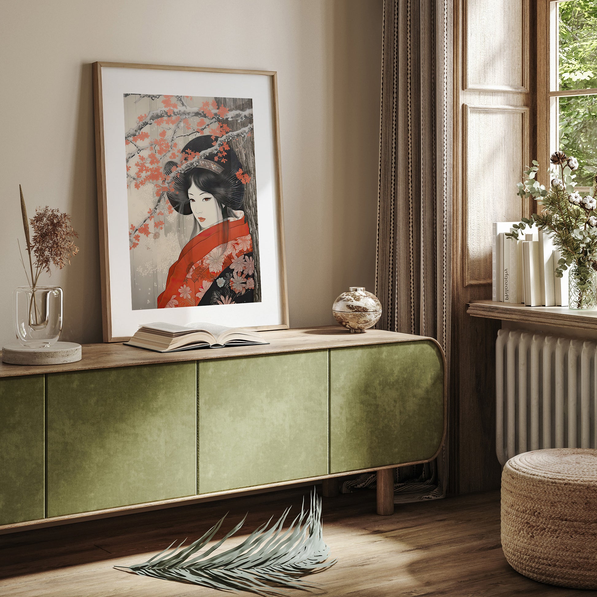 Design Concept No. 23 for Blossom Geisha Elegance Modern Poster Art