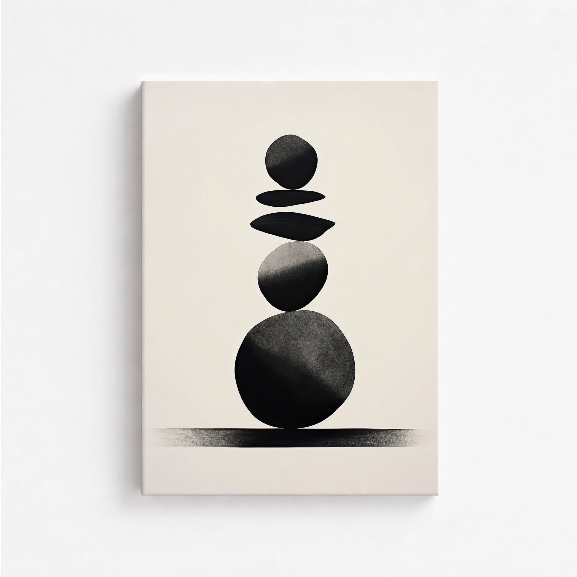 Zen Balance Stack, 50x70cm Satin Canvas Poster