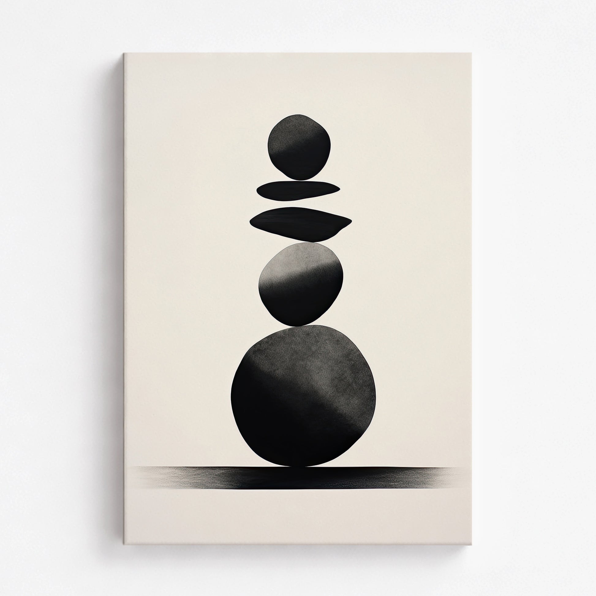 Zen Balance Stack, 70x100cm Satin Canvas Poster