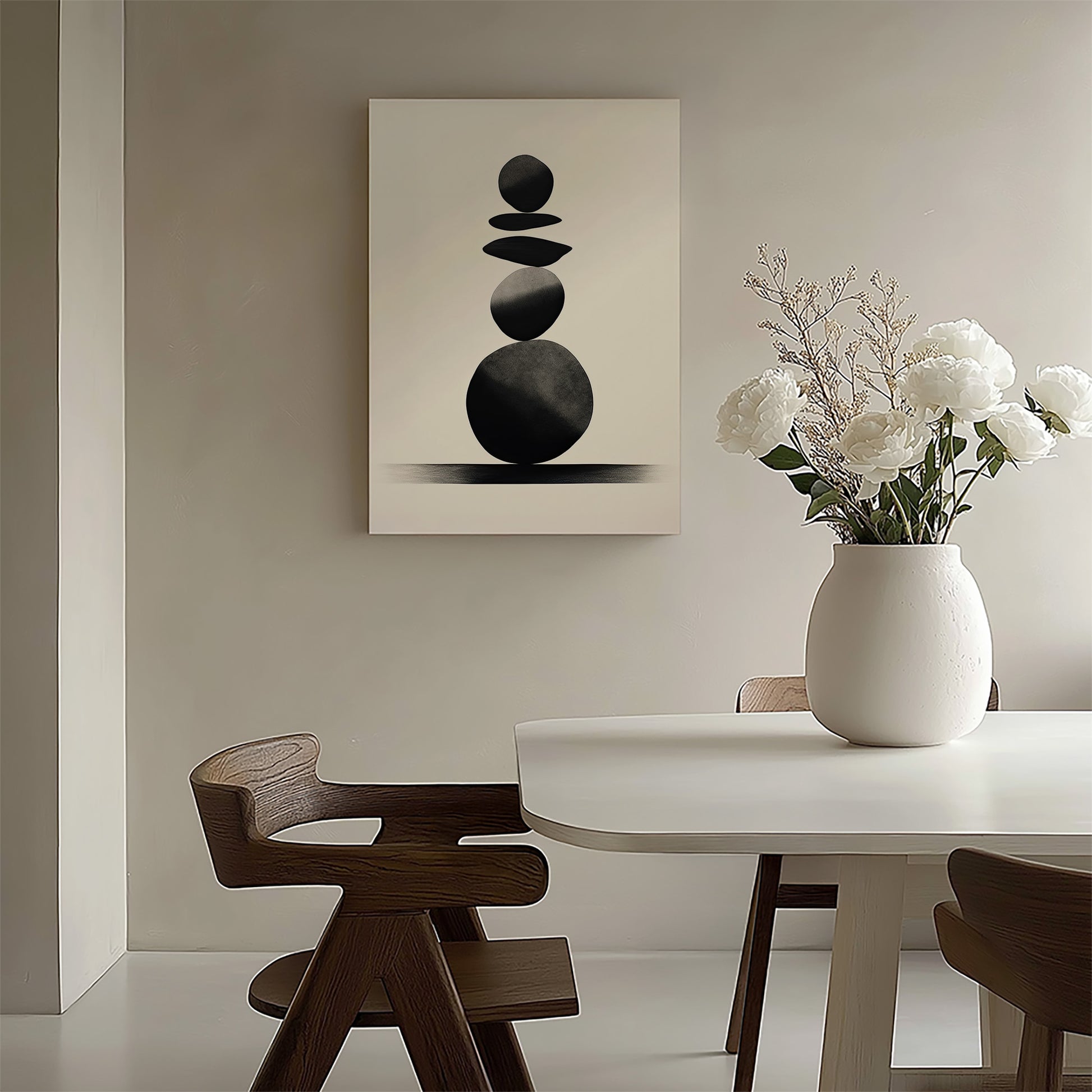 Design Concept No. 58 for Zen Balance Stack Modern Satin Canvas Poster Art