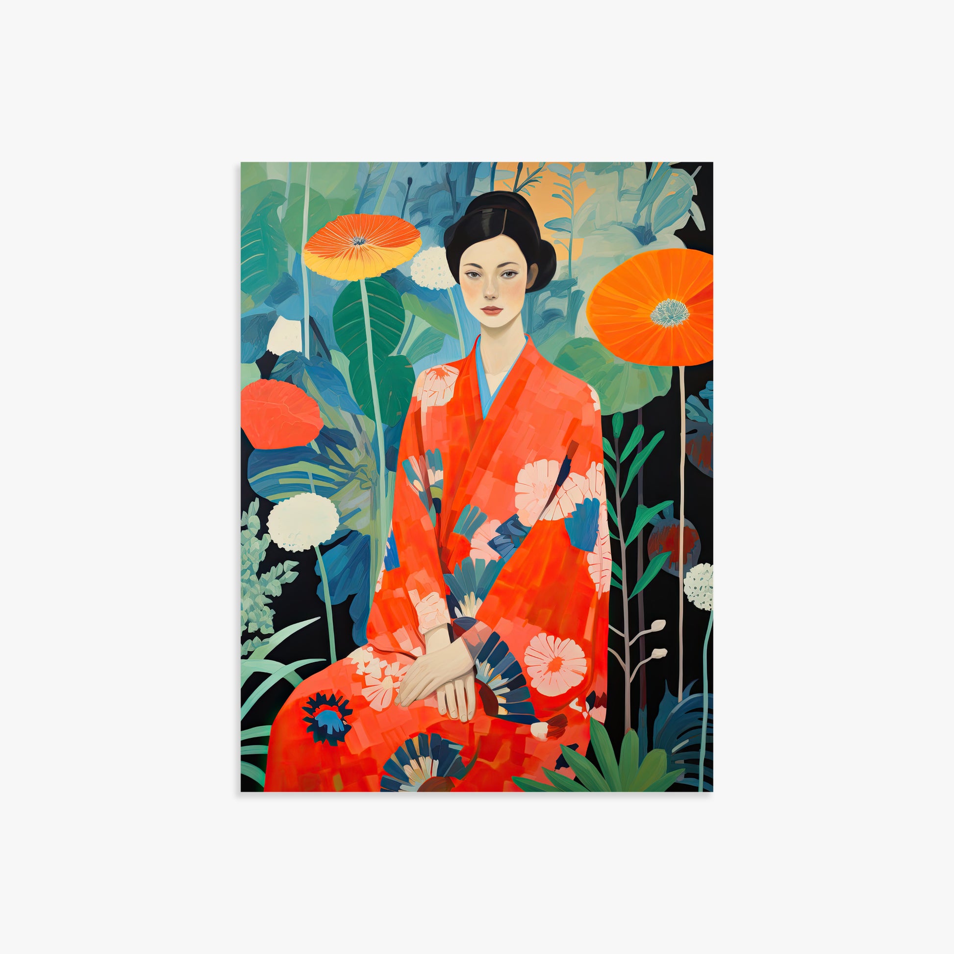 Poppy Garden Serenity, 30x40cm Poster Unframed