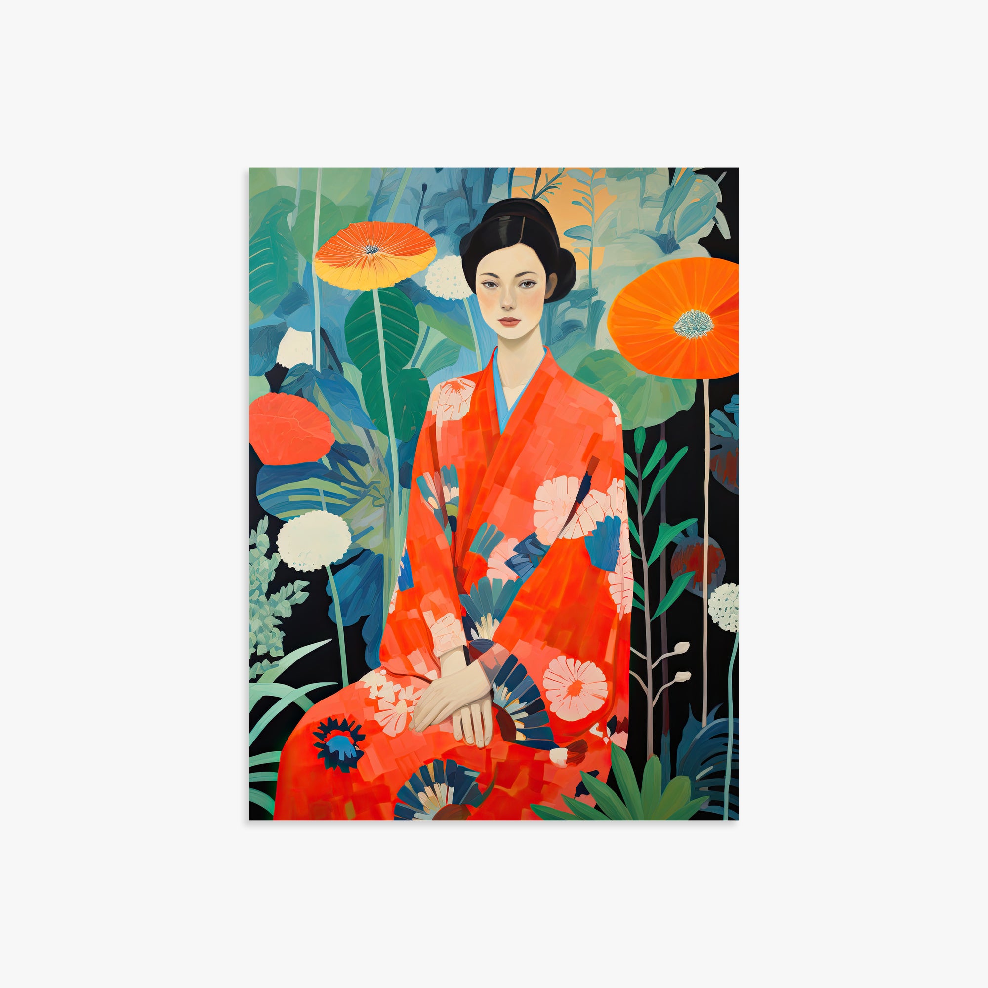 Poppy Garden Serenity, 30x40cm Poster Unframed
