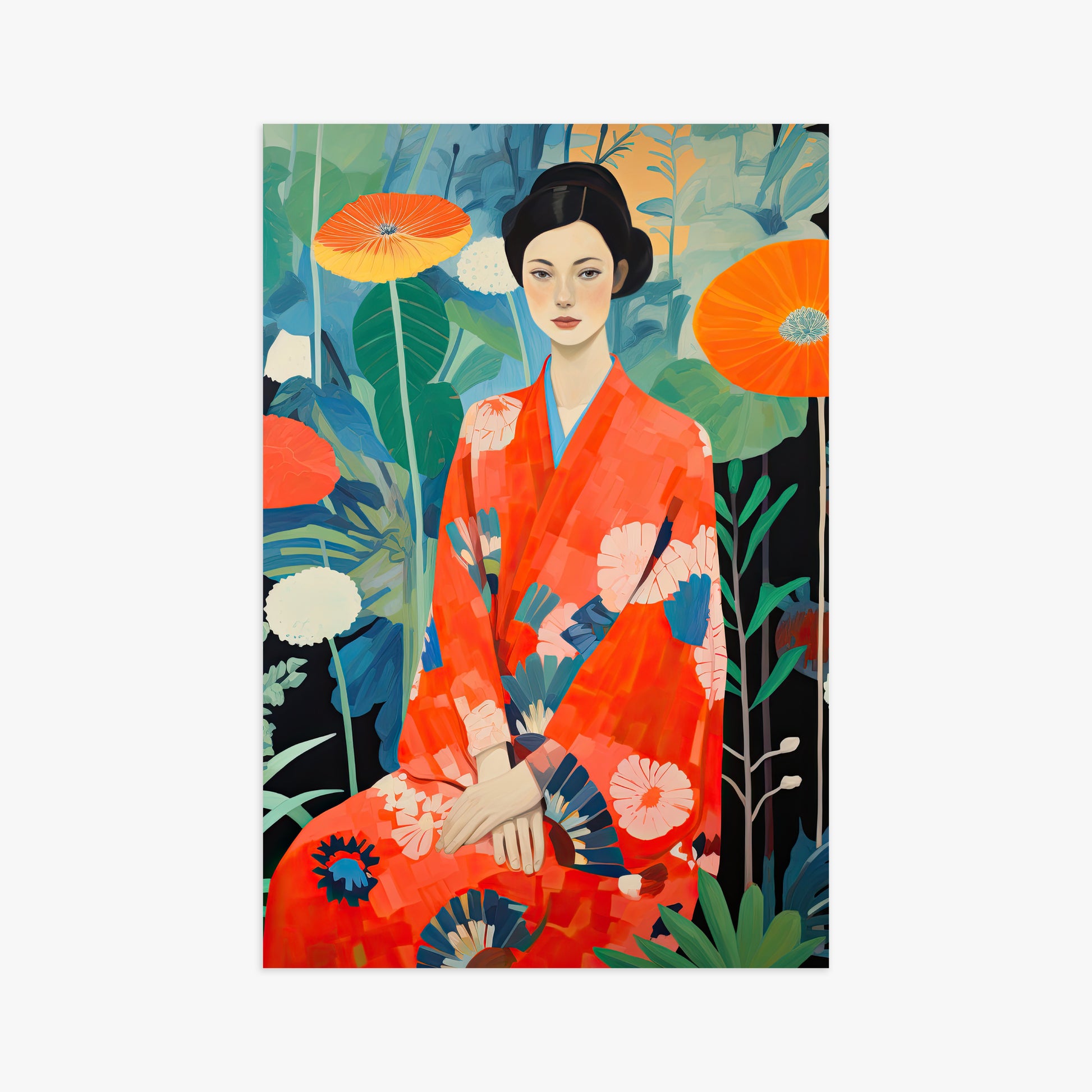 Poppy Garden Serenity, 61x91cm Poster Unframed