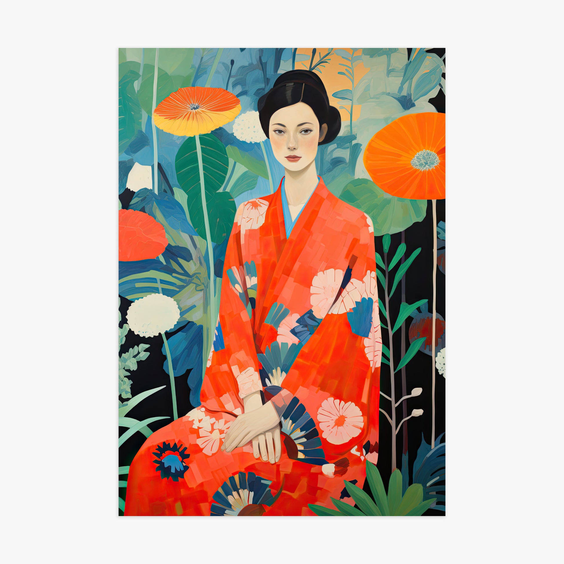 Poppy Garden Serenity, 70x100cm Poster Unframed