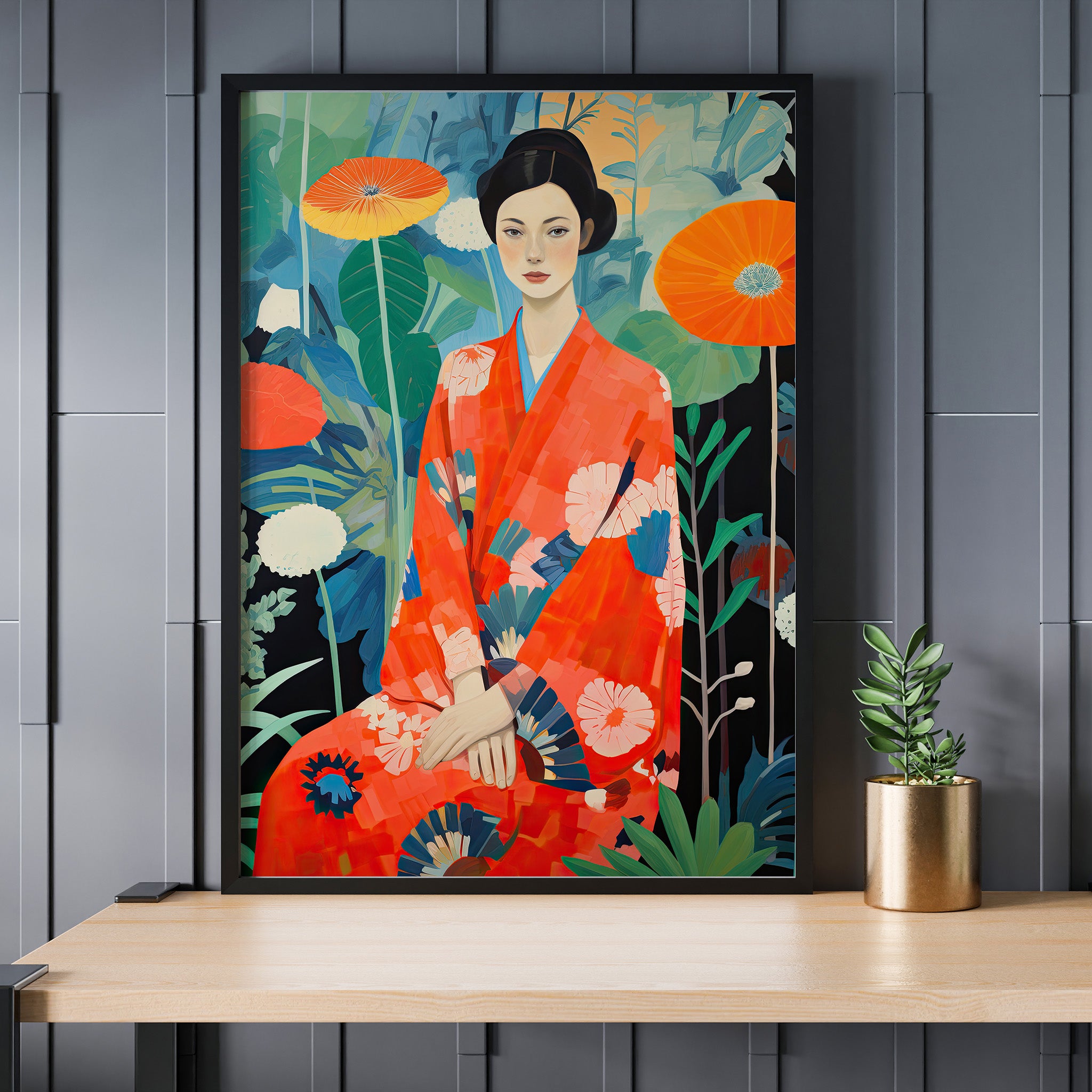 Design Concept No. 24 for Poppy Garden Serenity Modern Poster Art