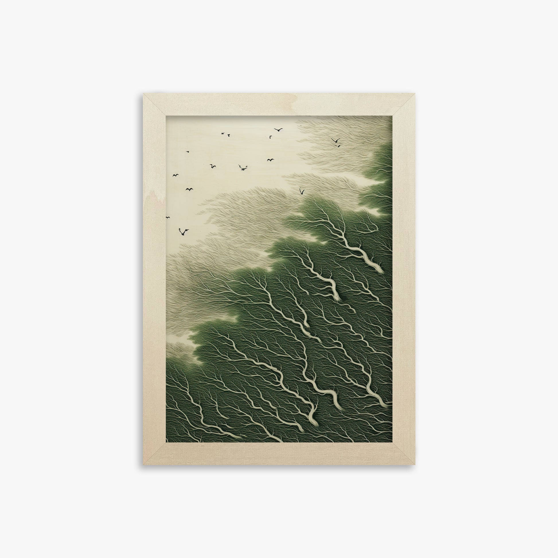 Whispering Pines, 21x30cm Framed Poster With Lime Wood Frame