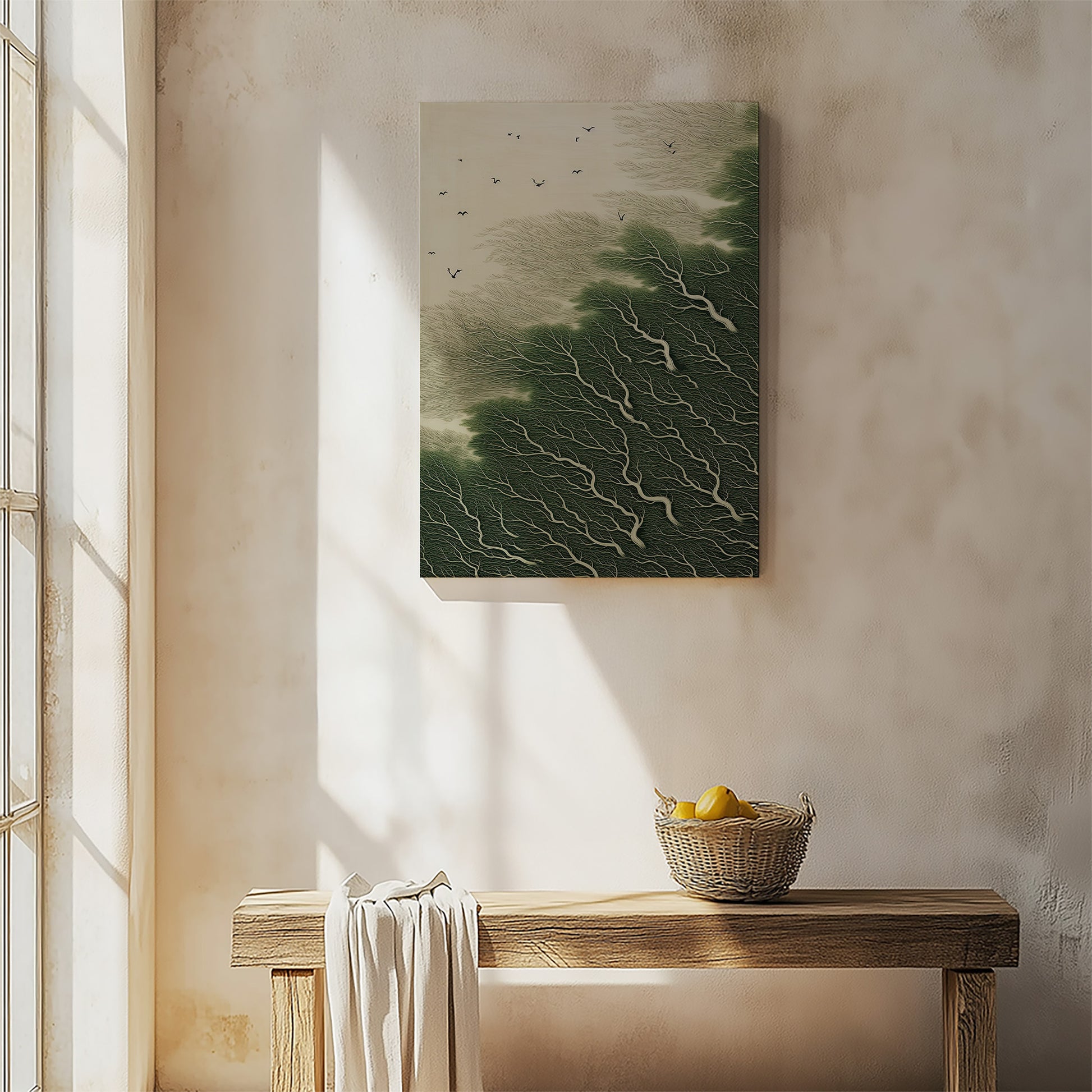 Design Concept No. 54 for Whispering Pines Modern Satin Canvas Poster Art