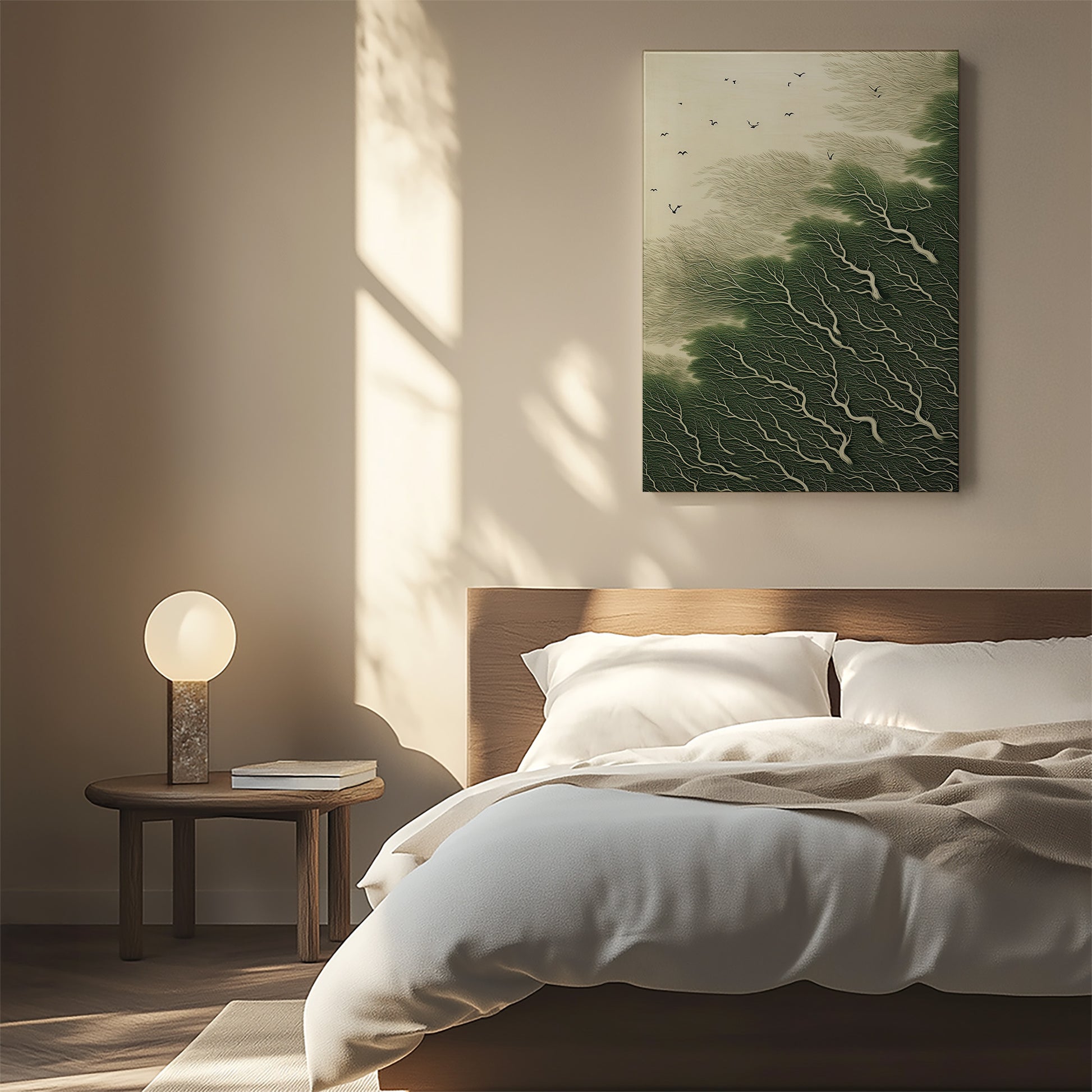 Design Concept No. 55 for Whispering Pines Modern Satin Canvas Poster Art