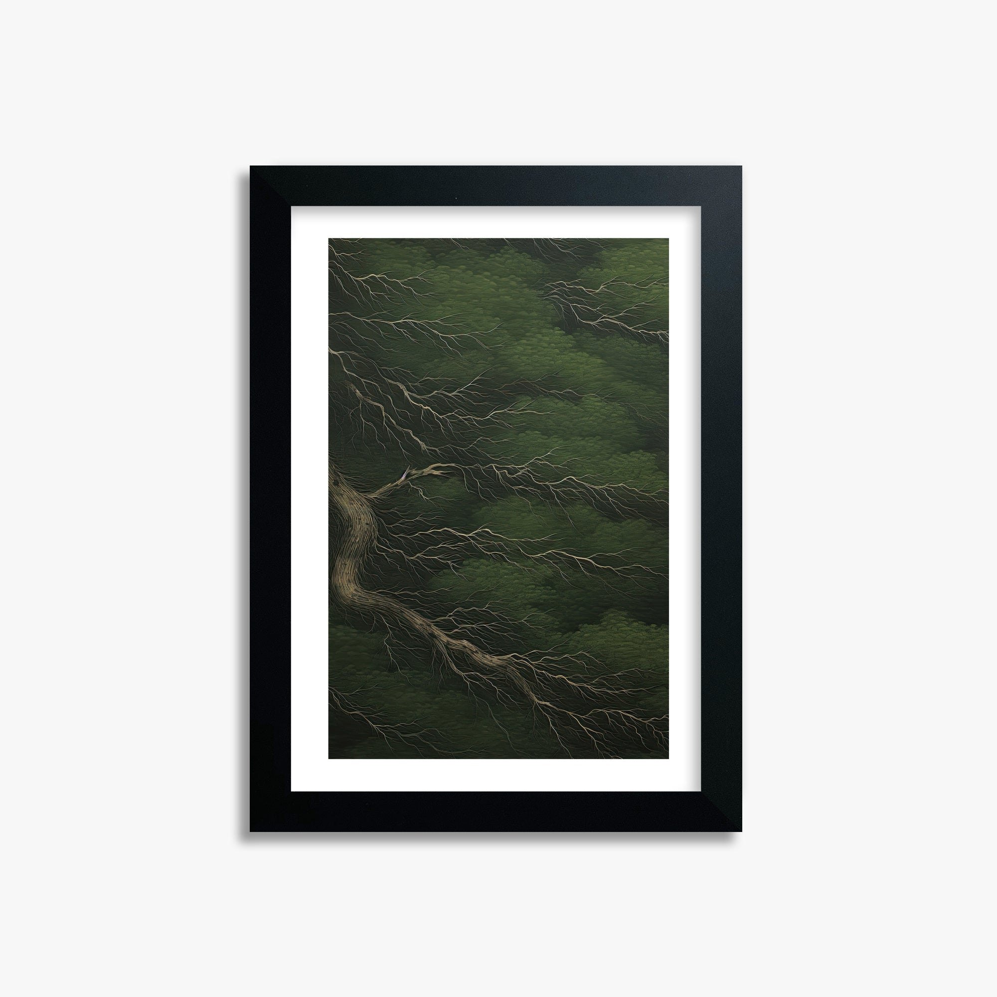 Emerald Canopy, 21x30cm Framed Poster With Black Frame