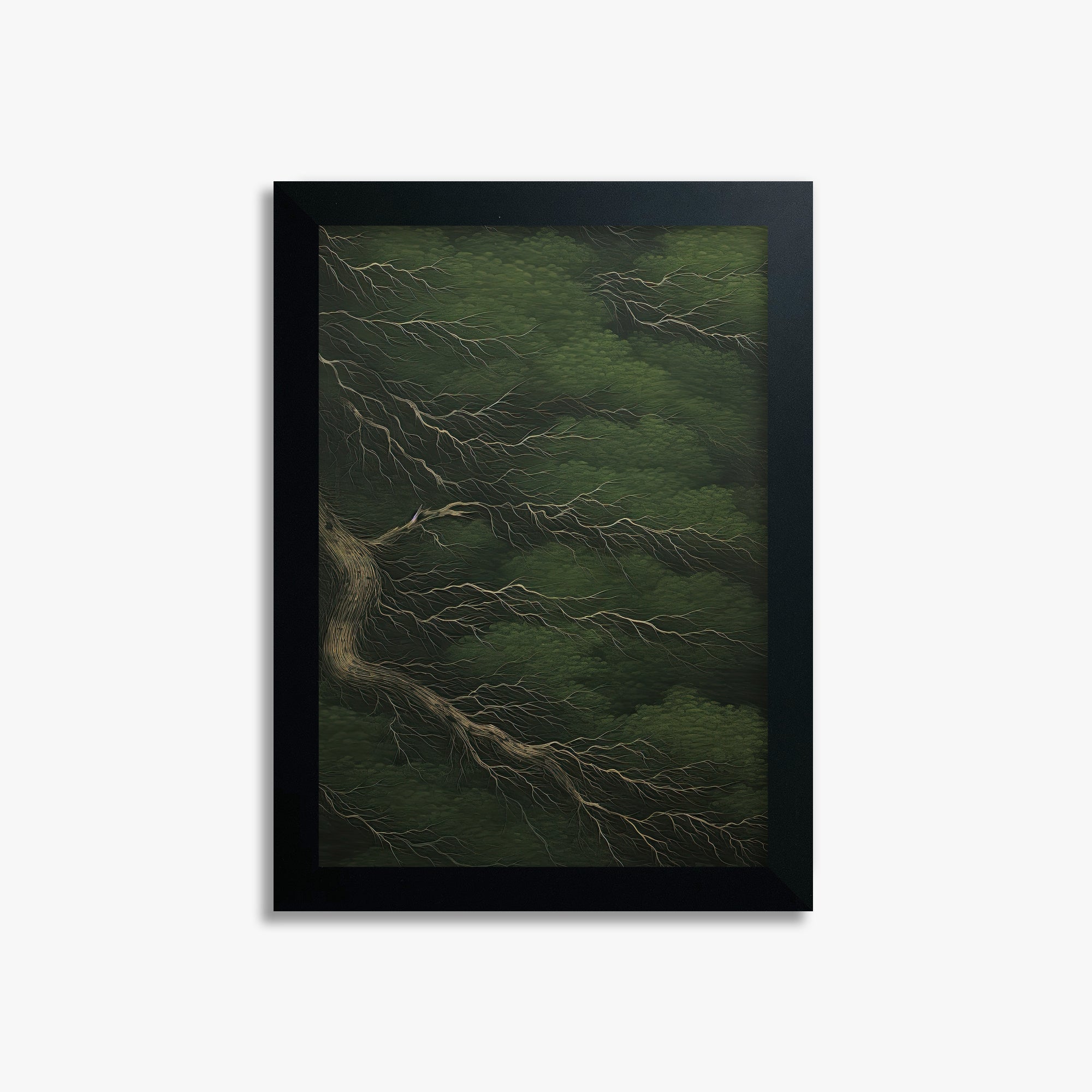 Emerald Canopy, 21x30cm Framed Poster With Black Frame