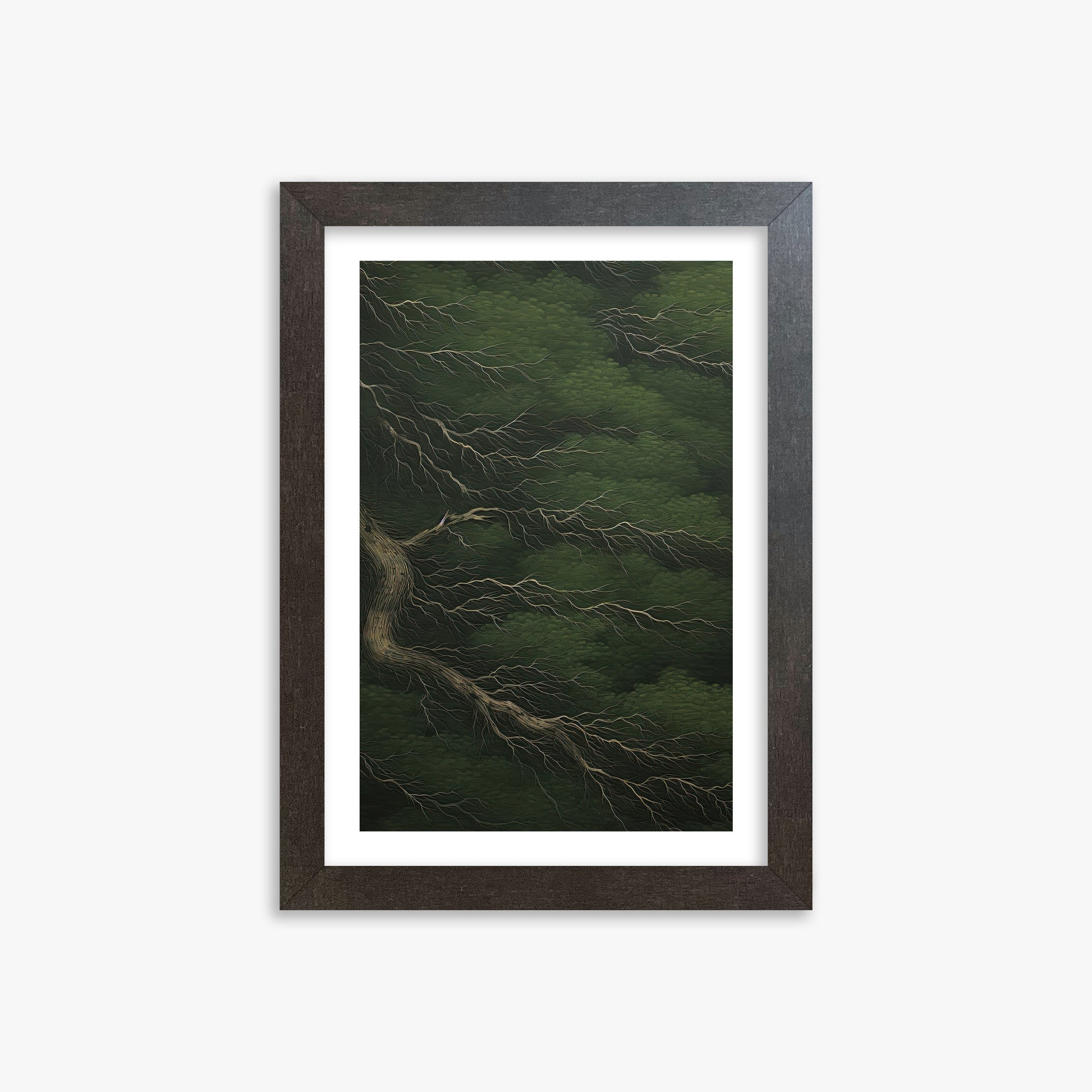 Emerald Canopy, 21x30cm Framed Poster With Espresso Frame
