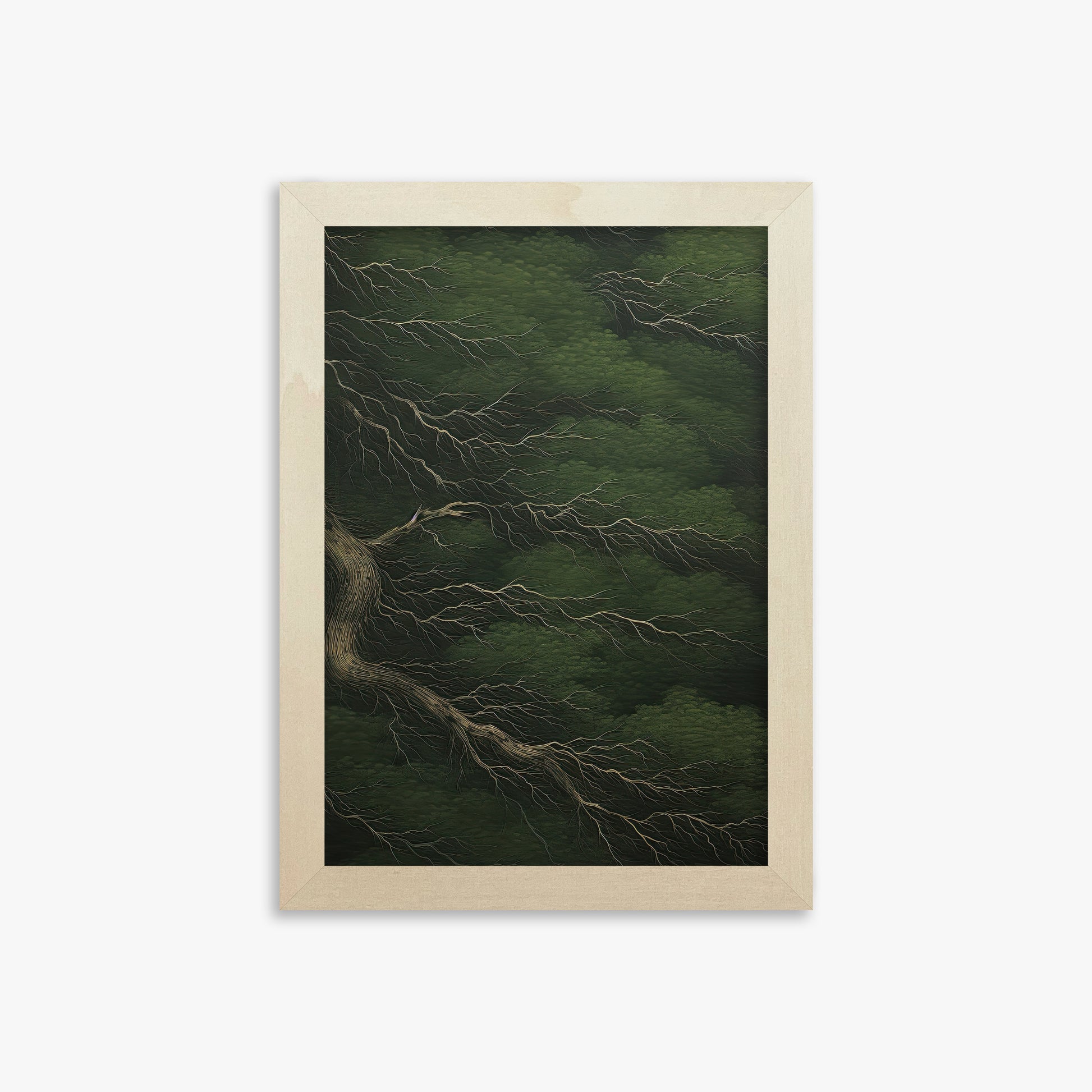 Emerald Canopy, 21x30cm Framed Poster With Lime Wood Frame