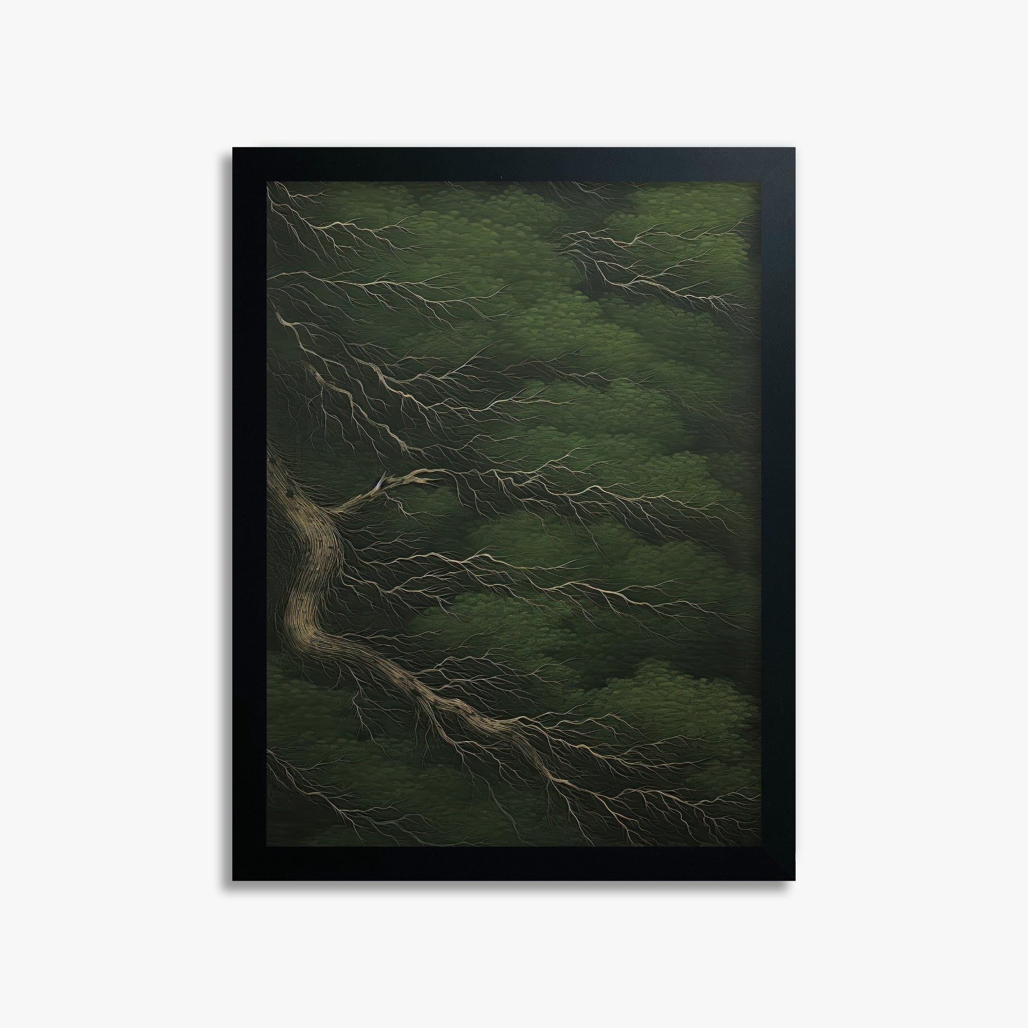 Emerald Canopy, 30x40cm Framed Poster With Black Frame