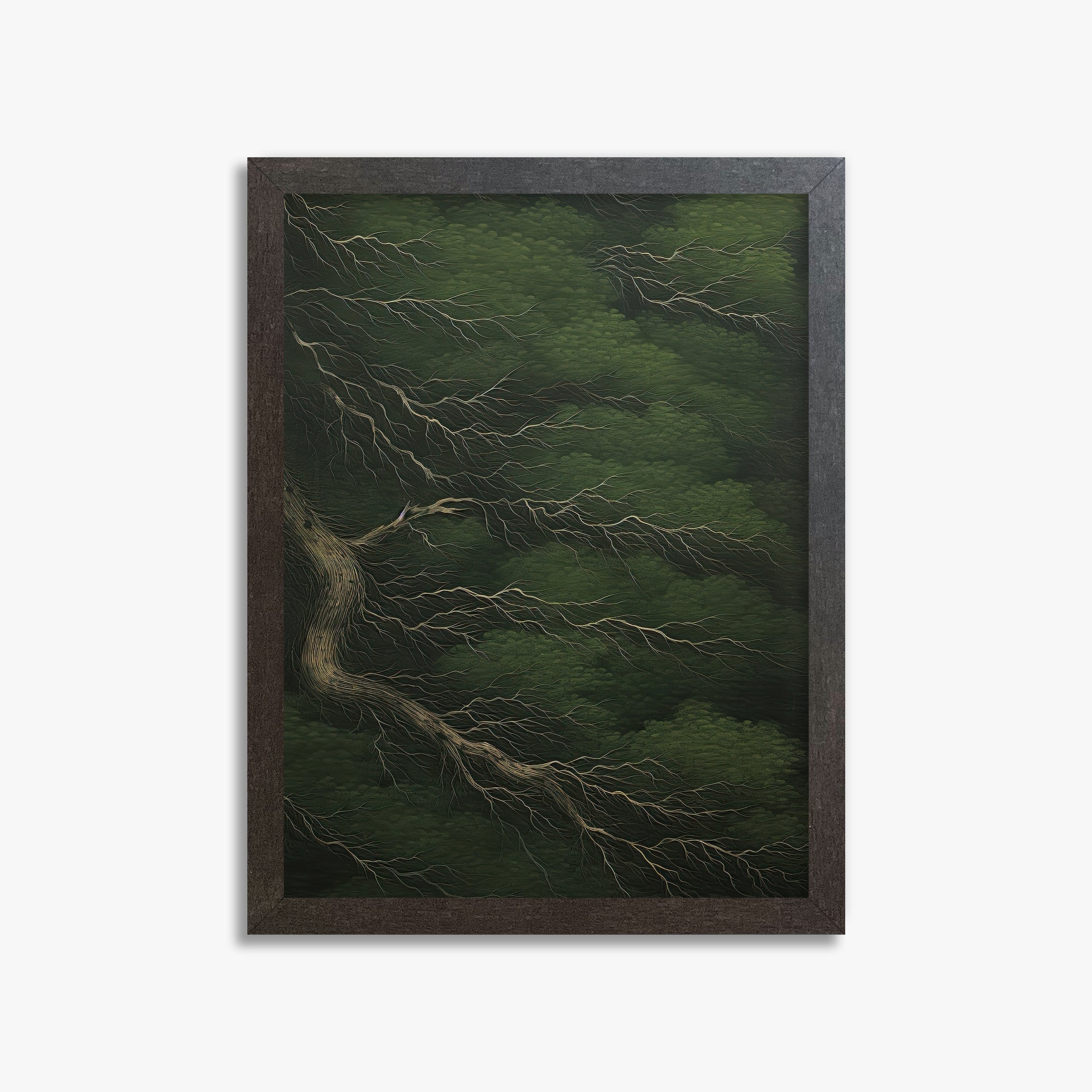 Emerald Canopy, 30x40cm Framed Poster With Espresso Frame