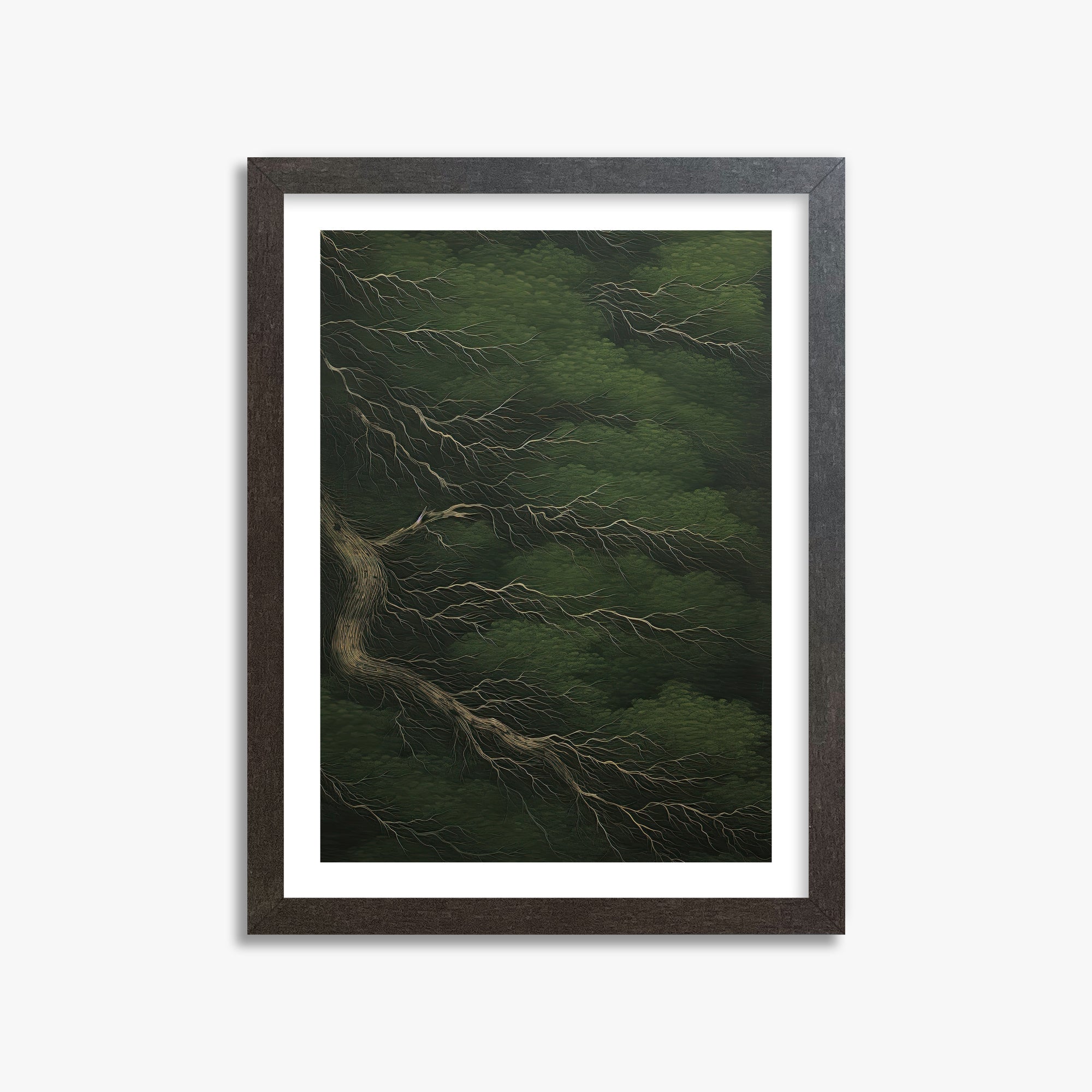 Emerald Canopy, 30x40cm Framed Poster With Espresso Frame