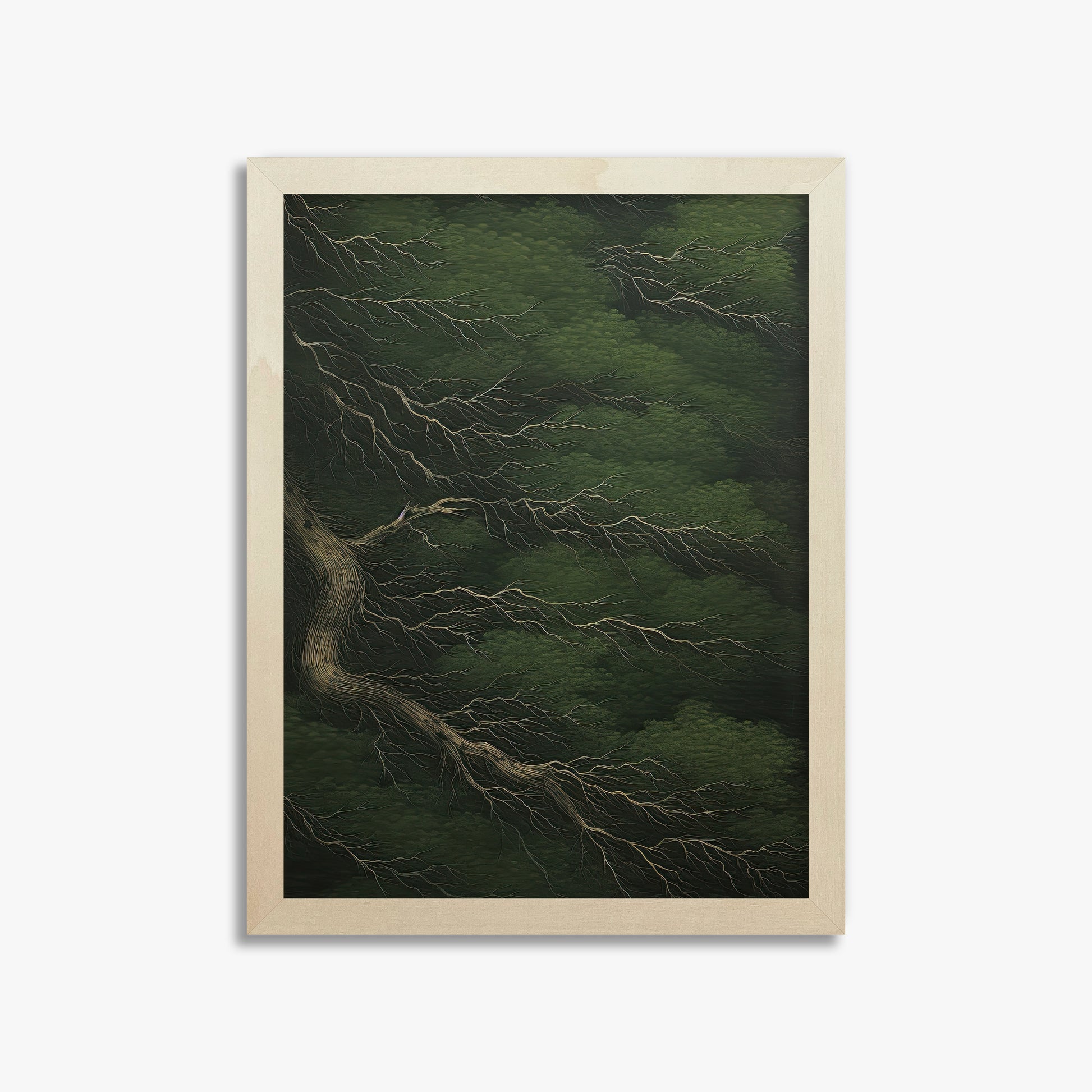 Emerald Canopy, 30x40cm Framed Poster With Lime Wood Frame