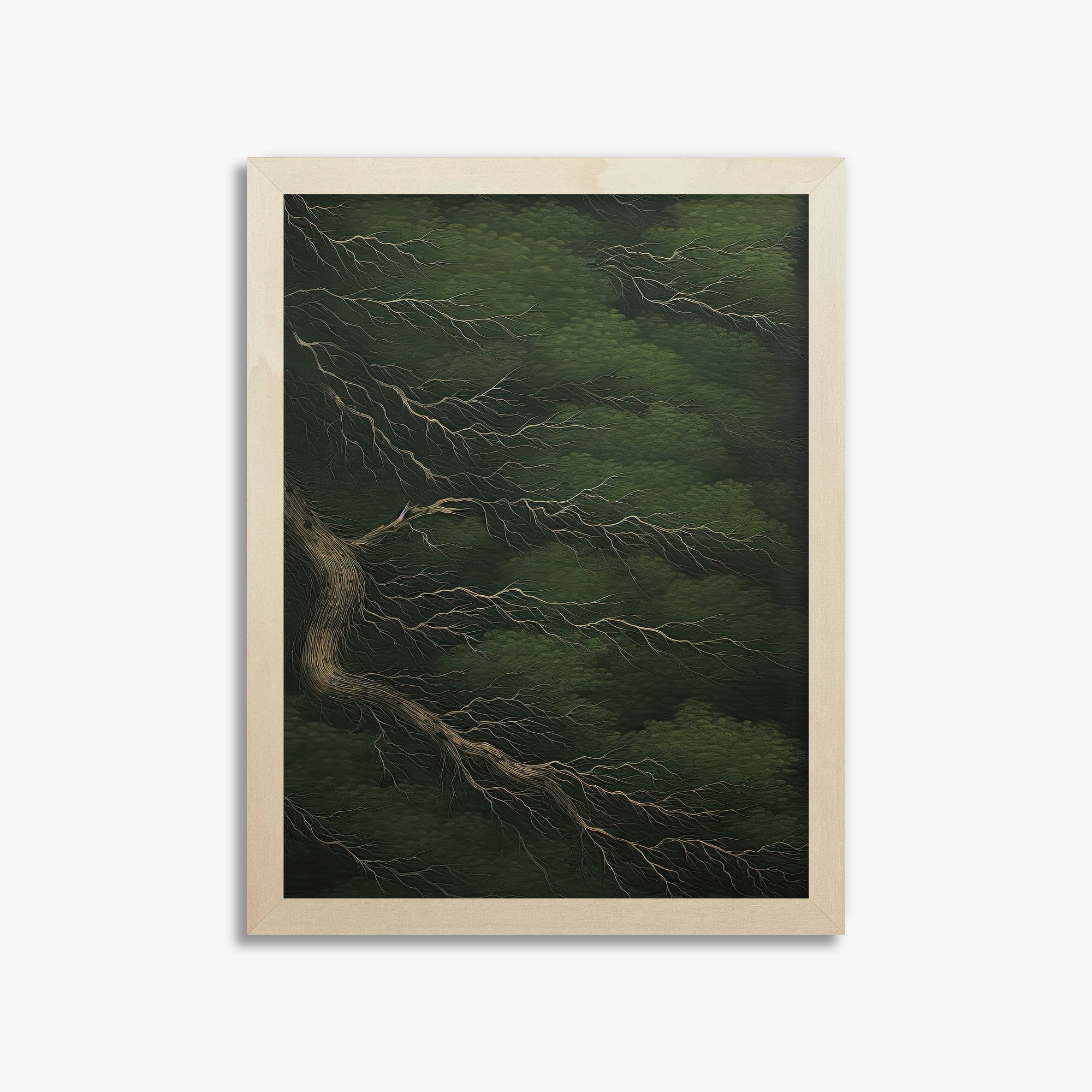 Emerald Canopy, 30x40cm Framed Poster With Lime Wood Frame