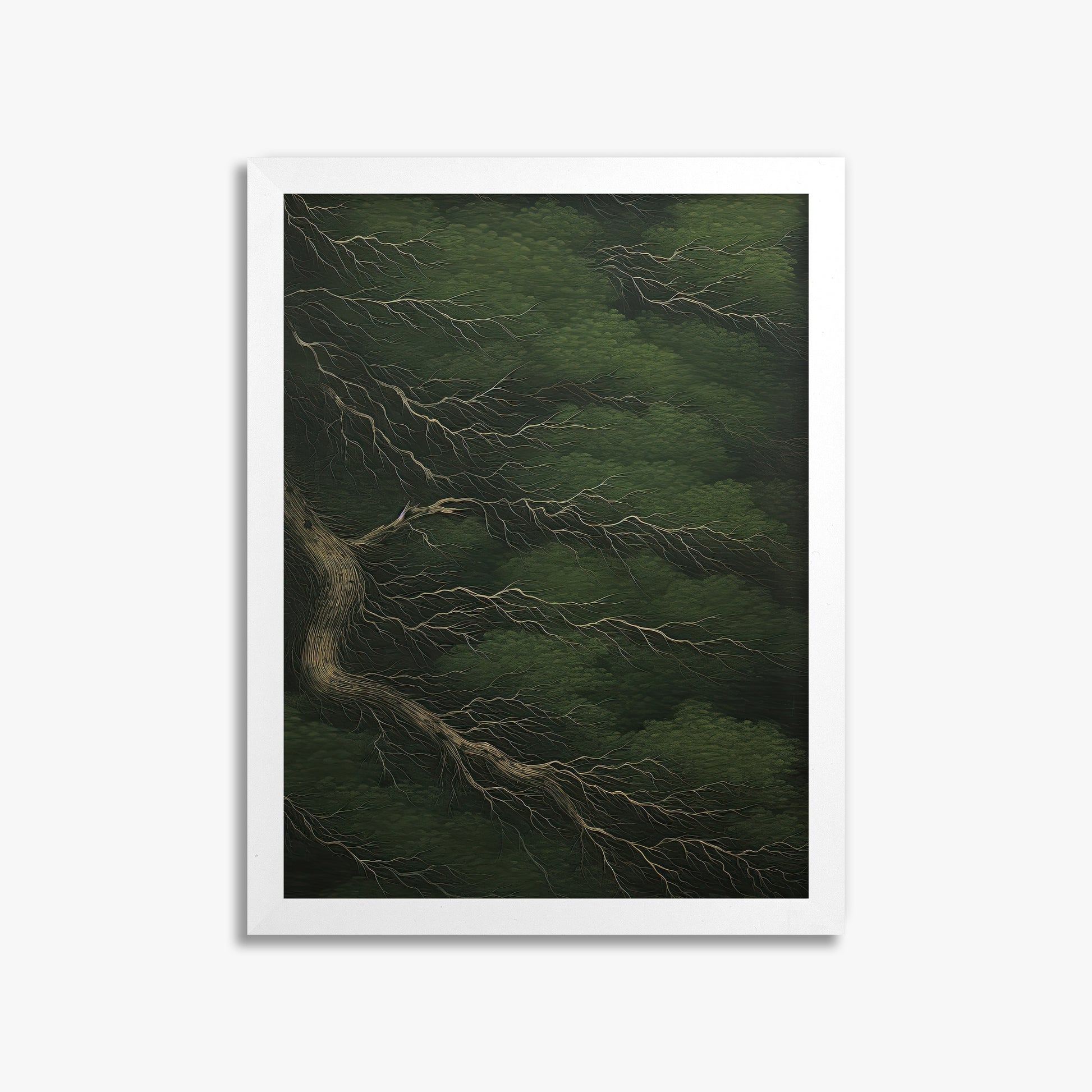 Emerald Canopy, 30x40cm Framed Poster With White Frame