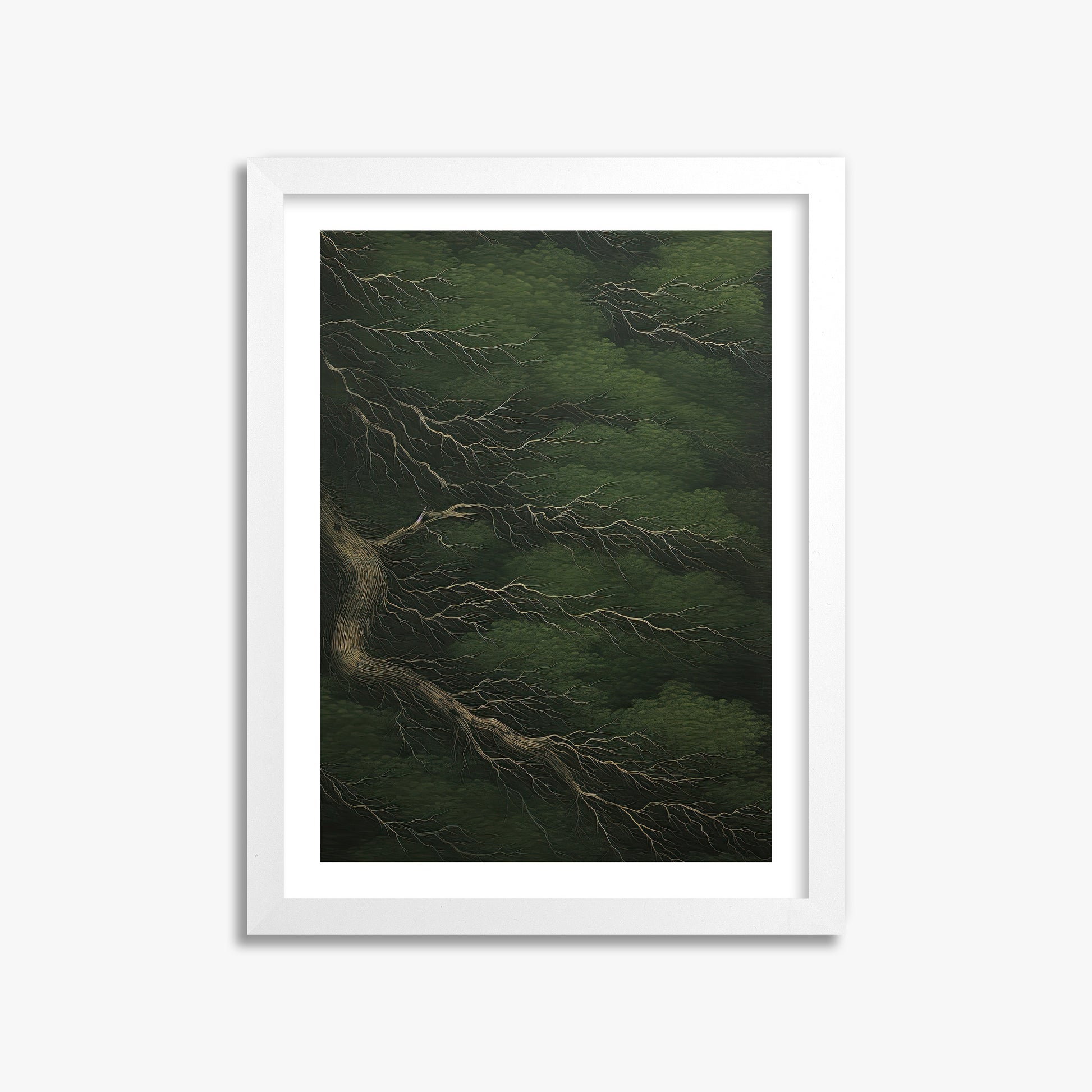 Emerald Canopy, 30x40cm Framed Poster With White Frame