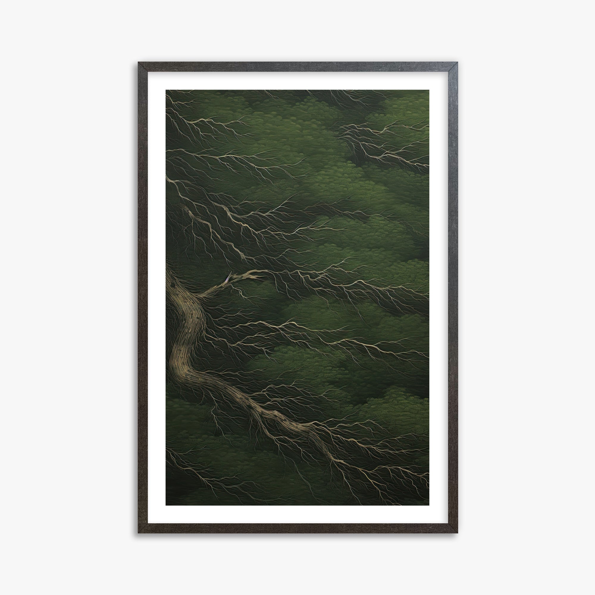 Emerald Canopy, 61x91cm Framed Poster With Espresso Frame
