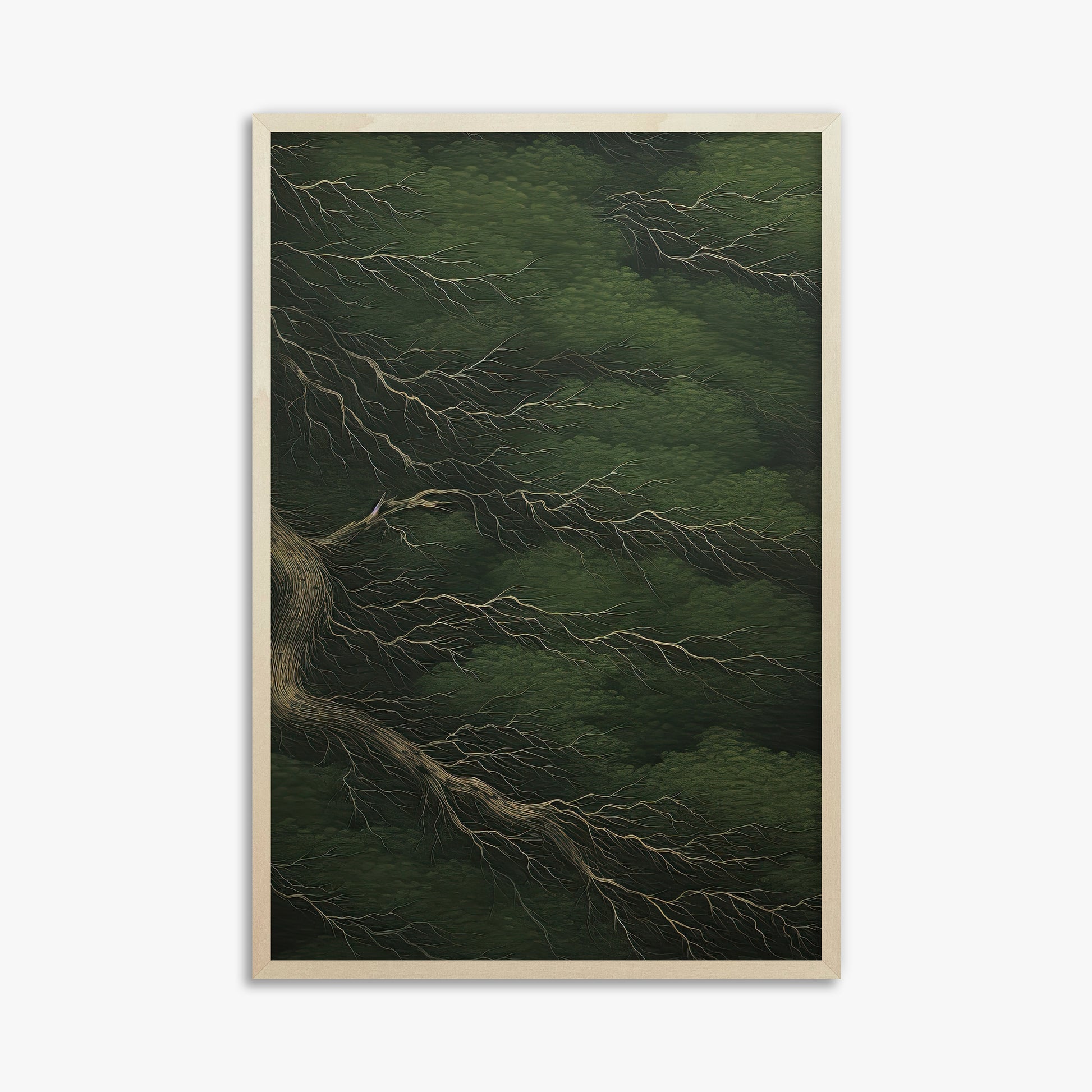 Emerald Canopy, 61x91cm Framed Poster With Lime Wood Frame