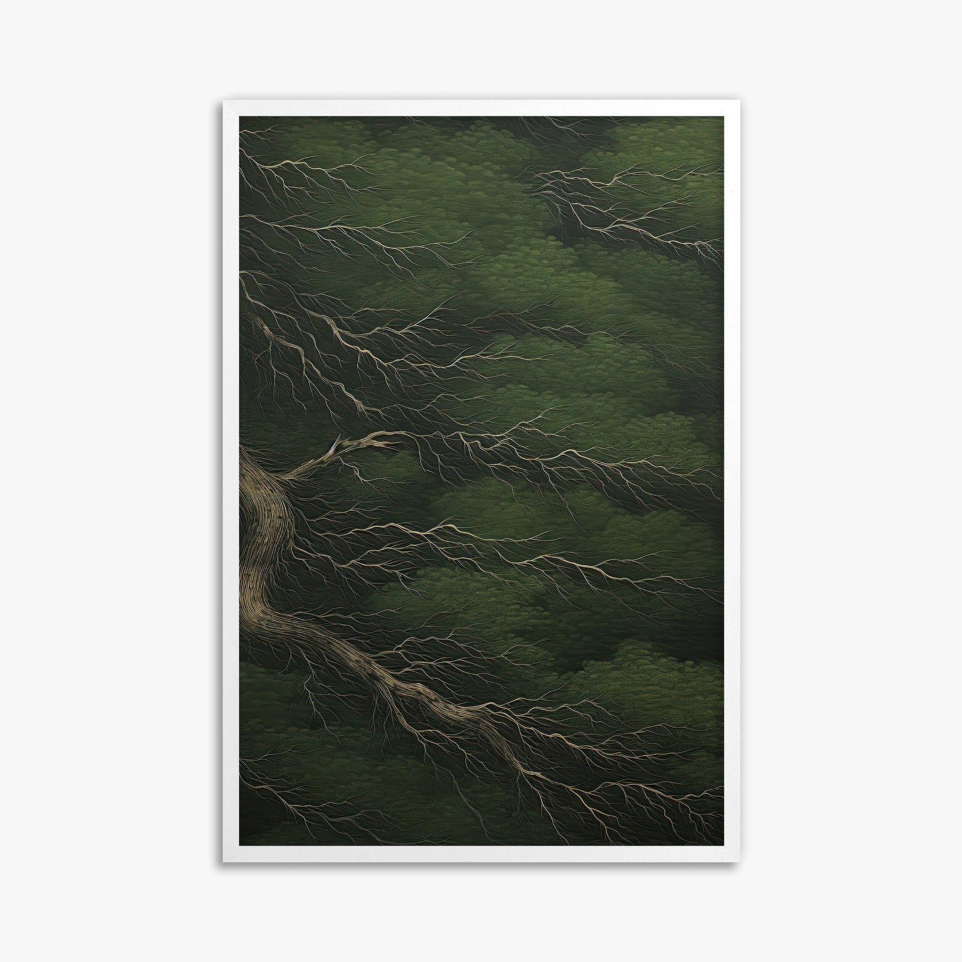 Emerald Canopy, 61x91cm Framed Poster With White Frame