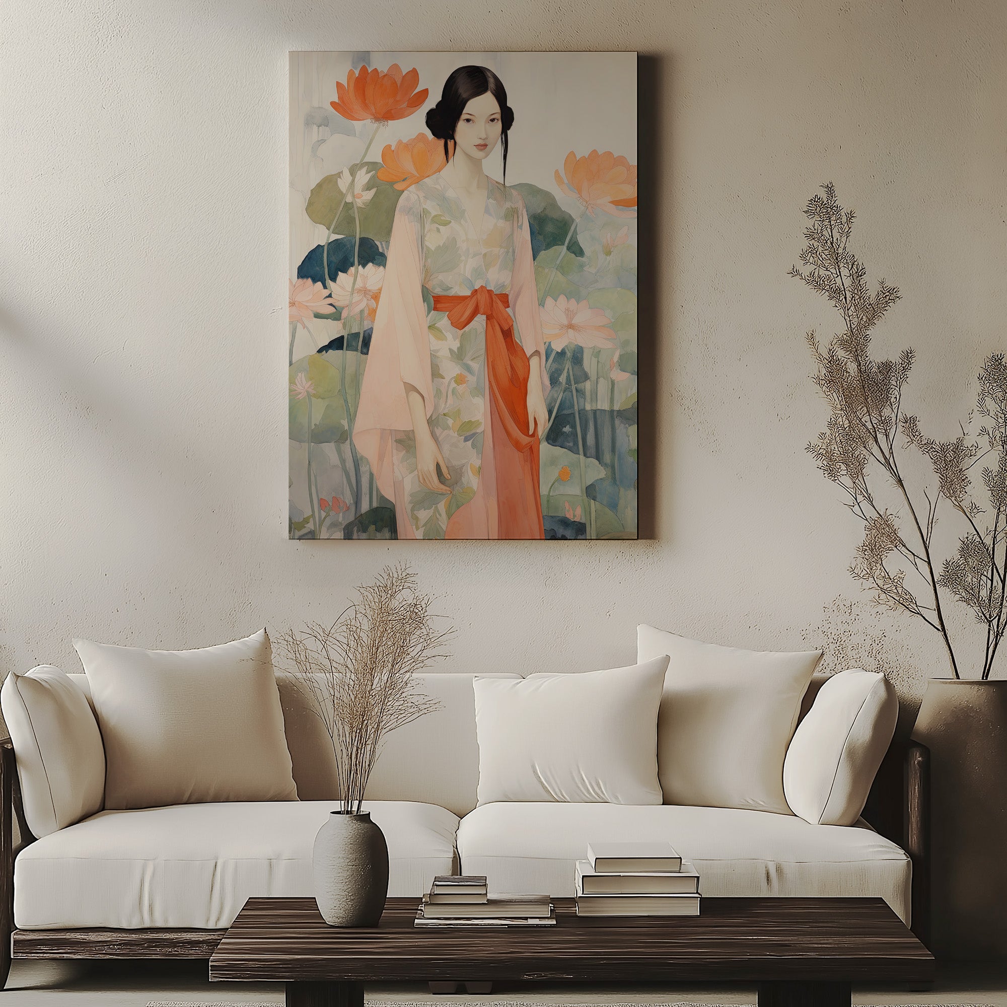 Jeune fille du jardin du Lotus