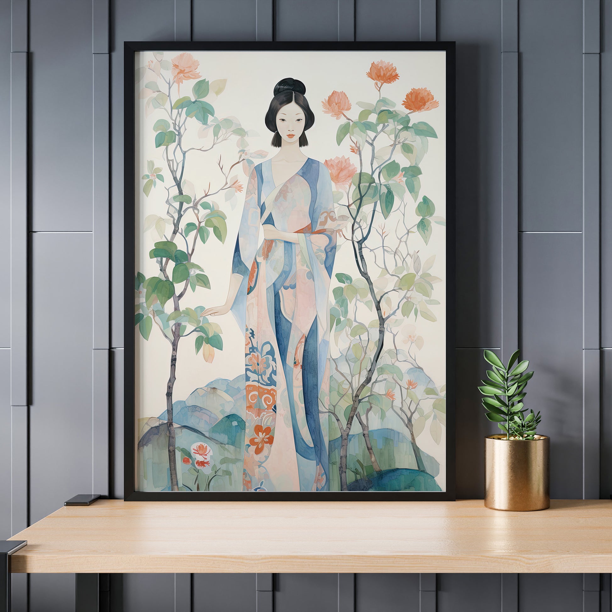 Design Concept No. 24 for Blossom Garden Serenity Modern Poster Art