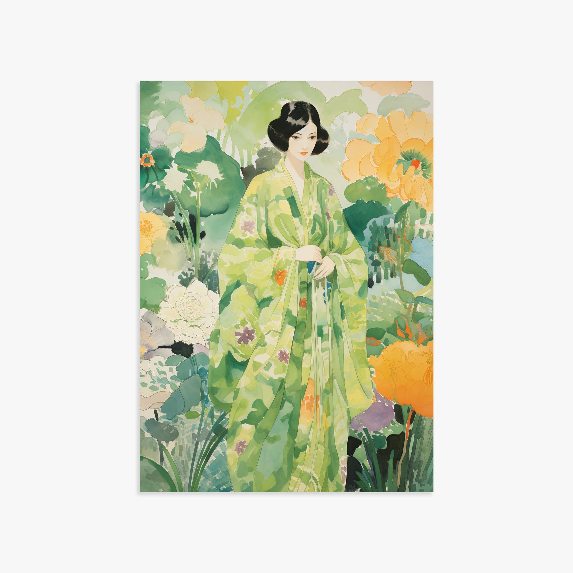 Jade Garden Serenity, 50x70cm Poster Unframed