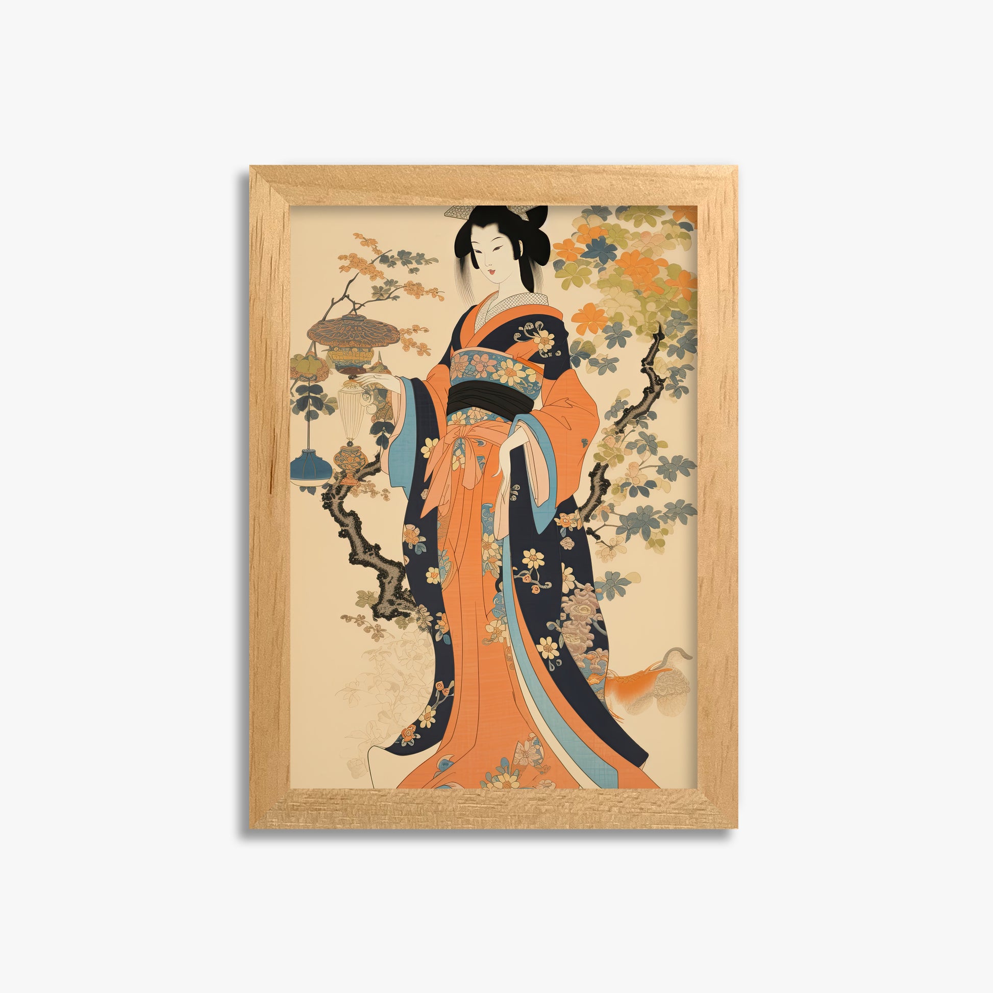 Blossom Garden Elegance, 21x30cm Framed Poster With Oak Frame