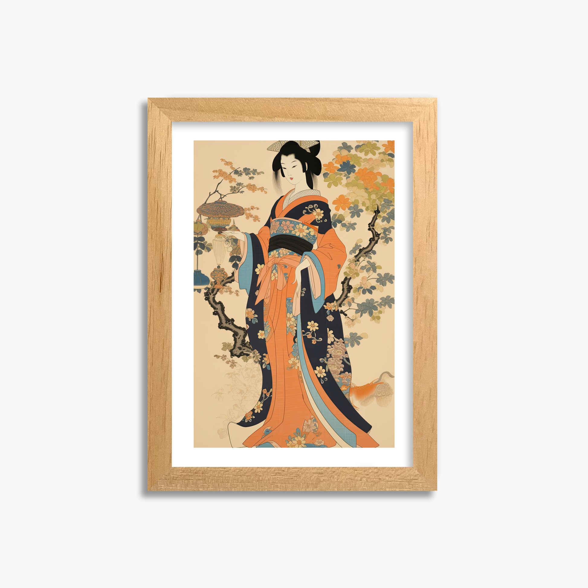 Blossom Garden Elegance, 21x30cm Oak Framed Art Reproduction
