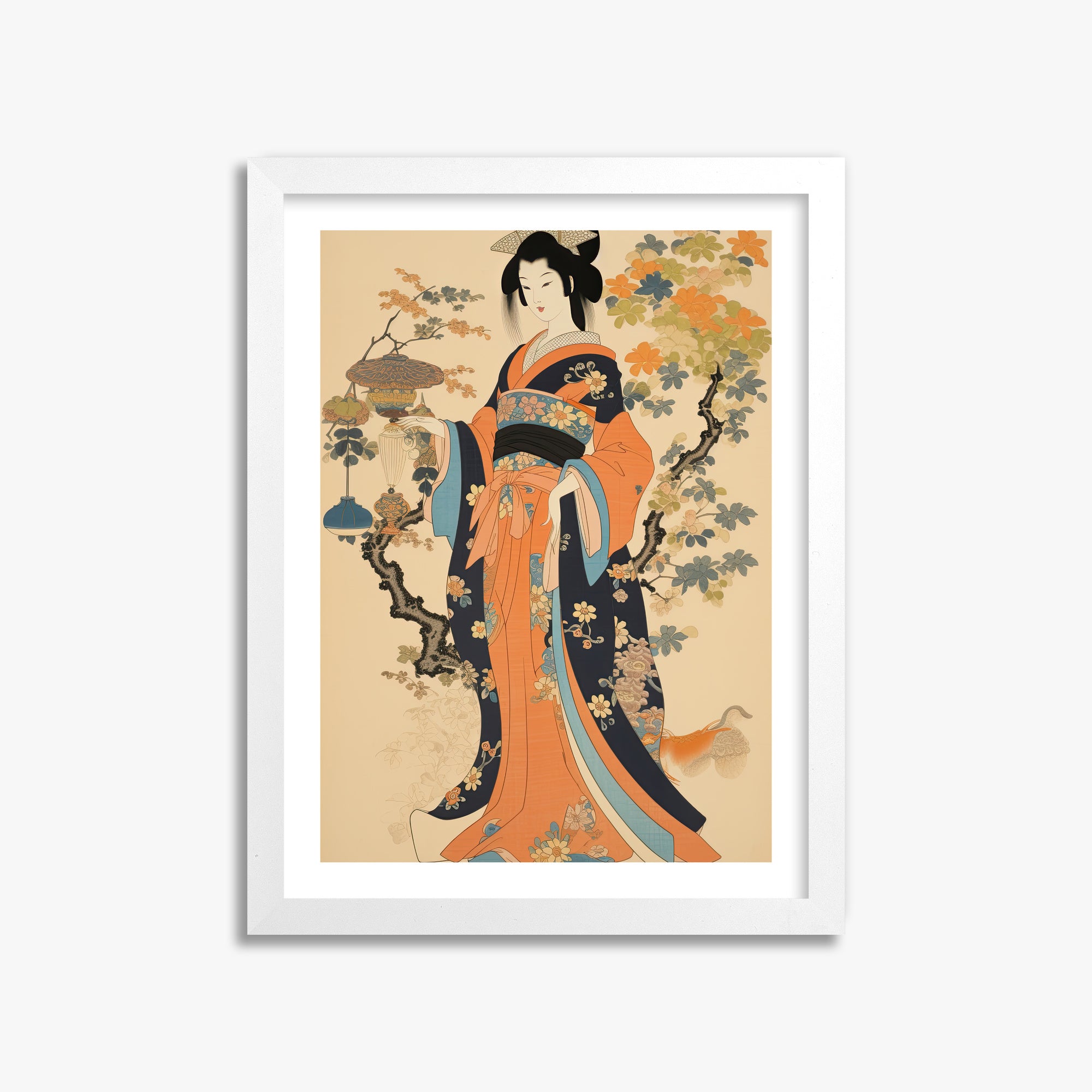 Blossom Garden Elegance, 30x40cm Whitek Framed Art Reproduction