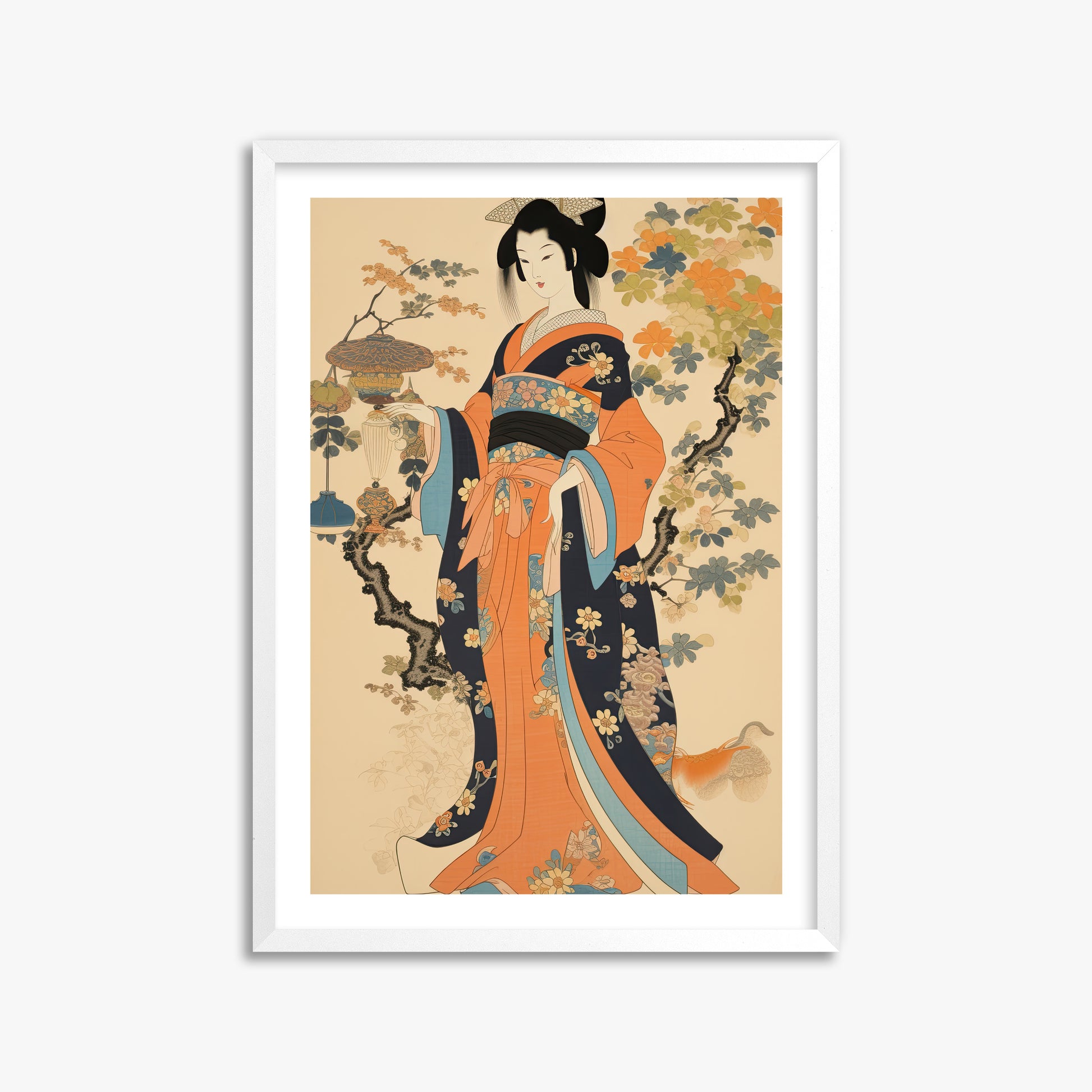 Blossom Garden Elegance, 50x70cm Whitek Framed Art Reproduction