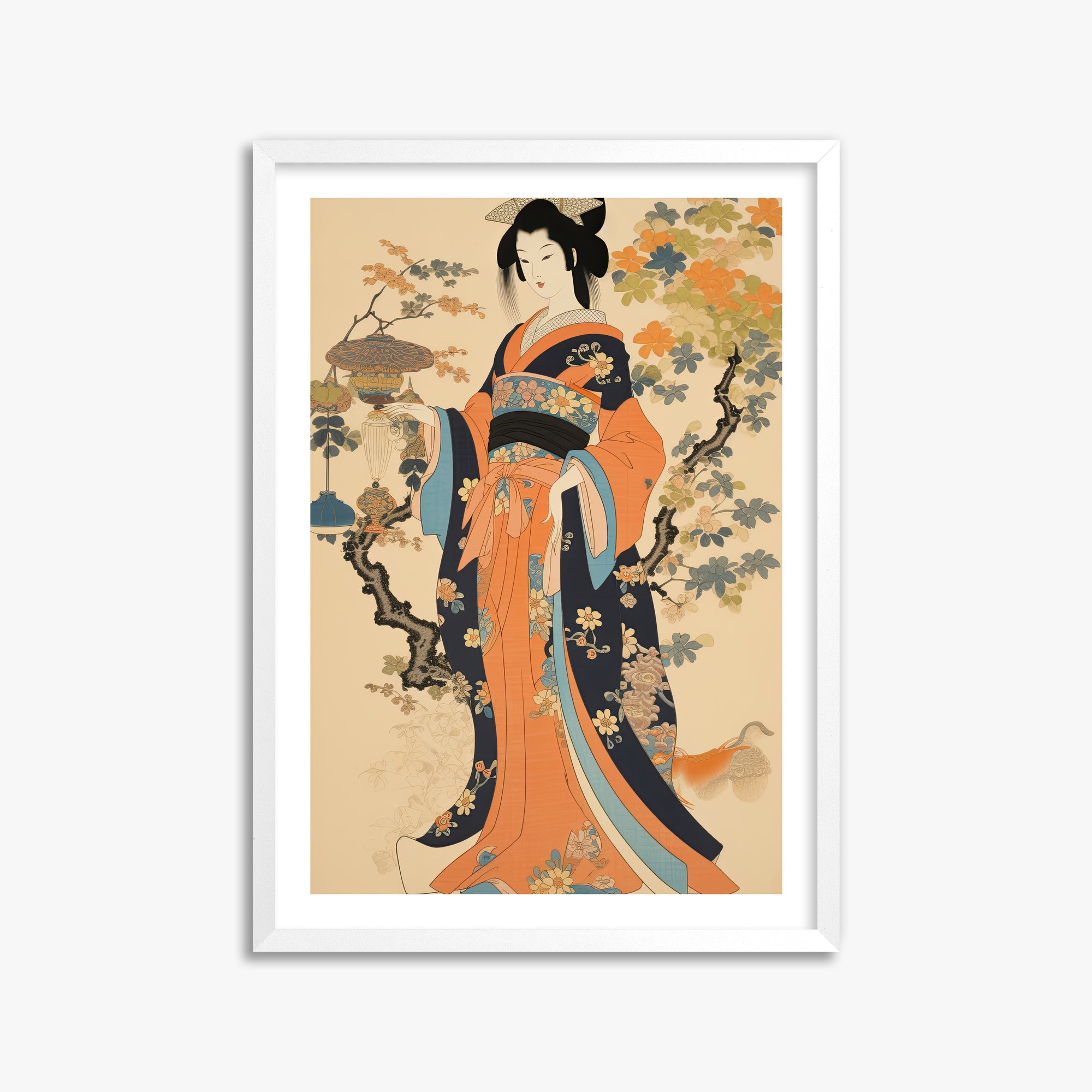 Blossom Garden Elegance, 50x70cm Whitek Framed Art Reproduction